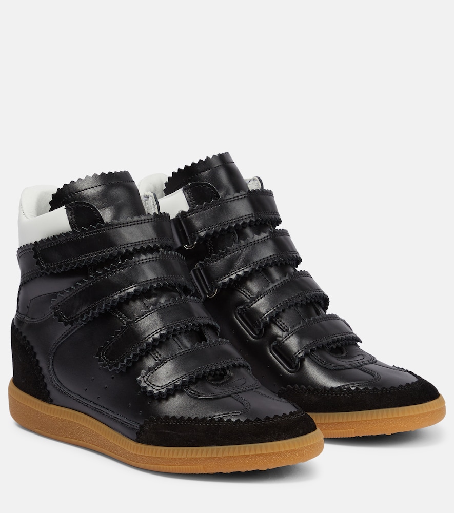 ISABEL MARANT Bilsy high-top leather and suede sneakers - Realry: Your  Fashion Search Engine