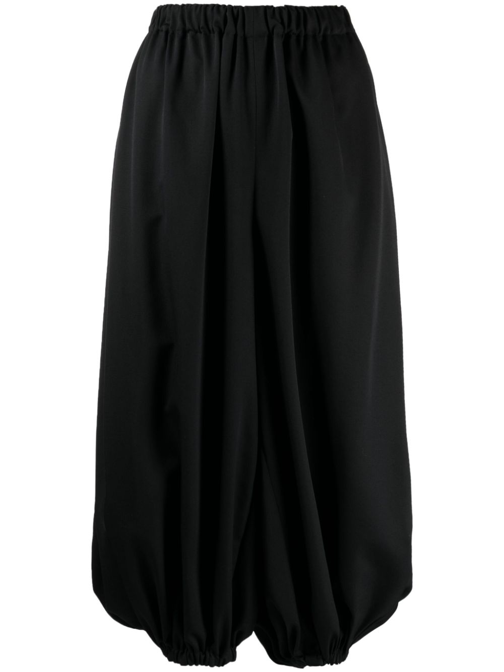 꼼데가르송 여성 pleat-detailing wool trousers - Black RLP002