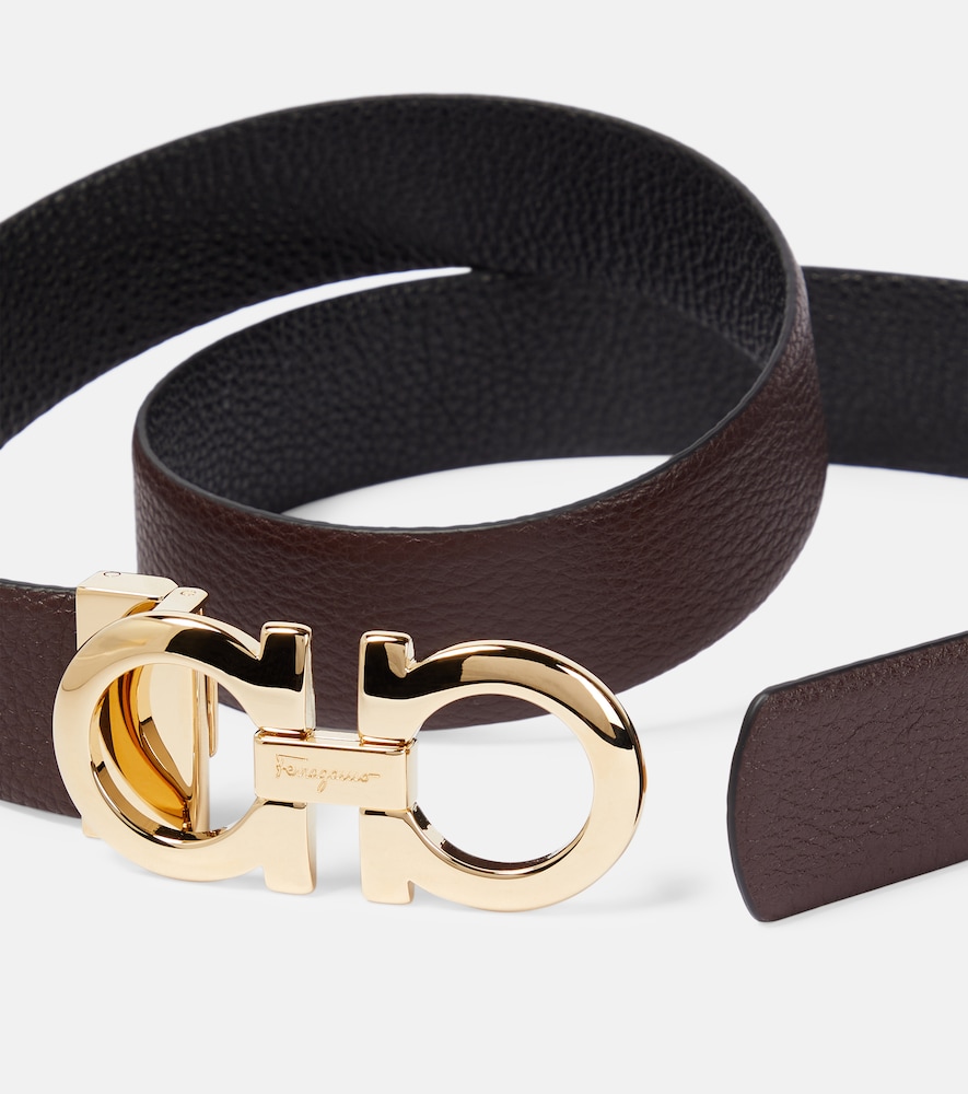 Salvatore Ferragamo Gancini Reversible Leather Belt