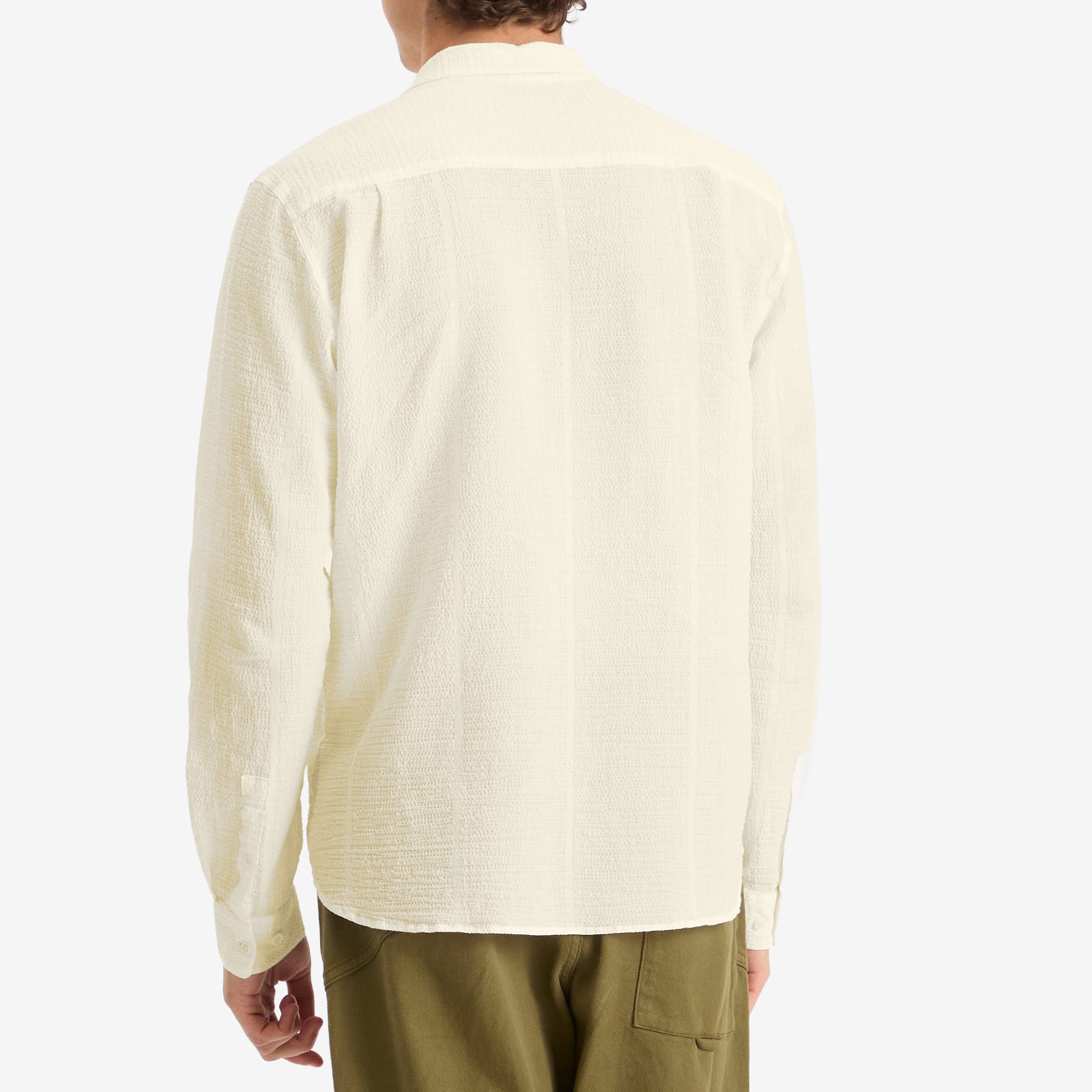 Men's Curtis Seersucker Stripe Shirt White/Yellow