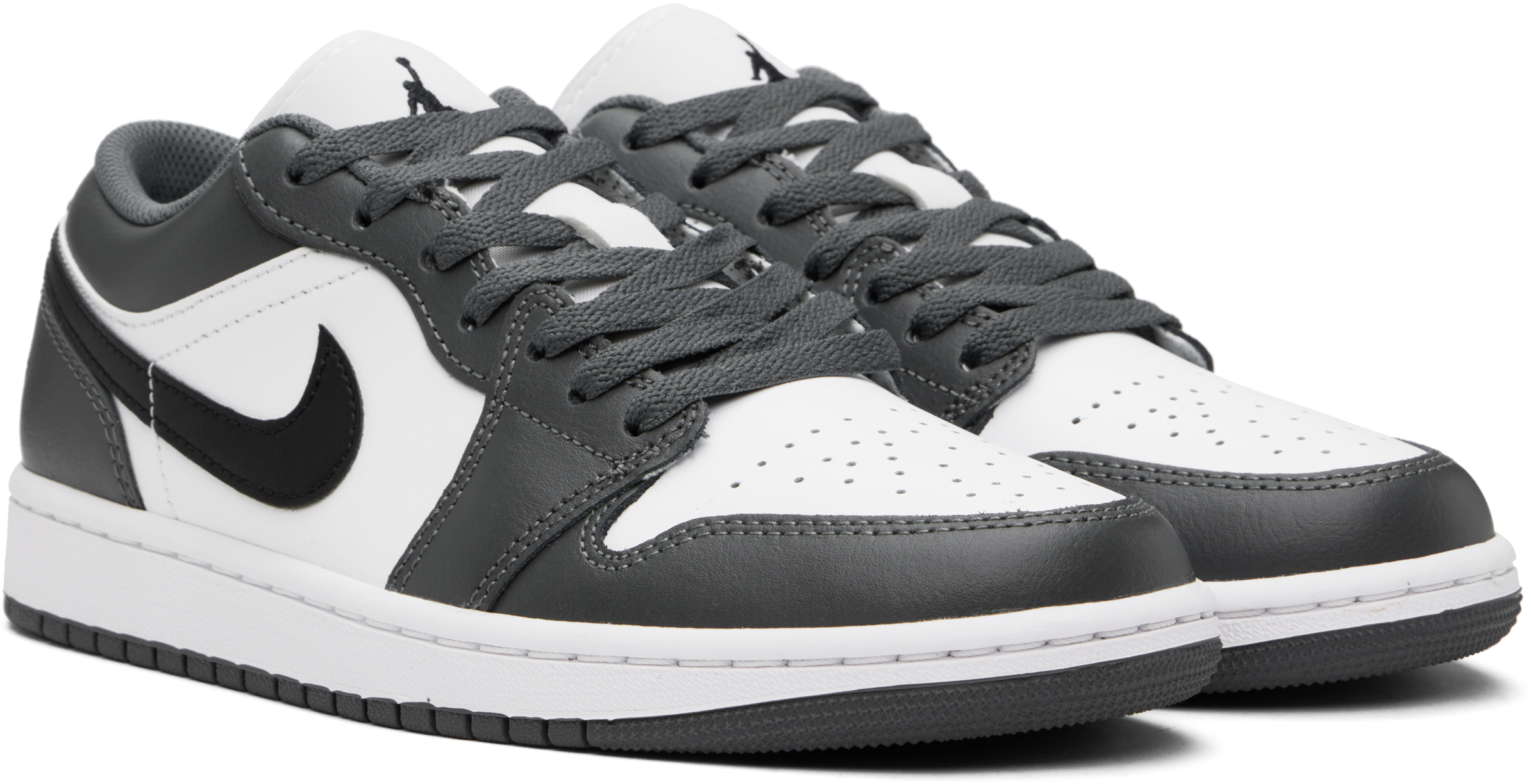 Nike Jordan Gray & White Air Jordan 1 Low Sneakers