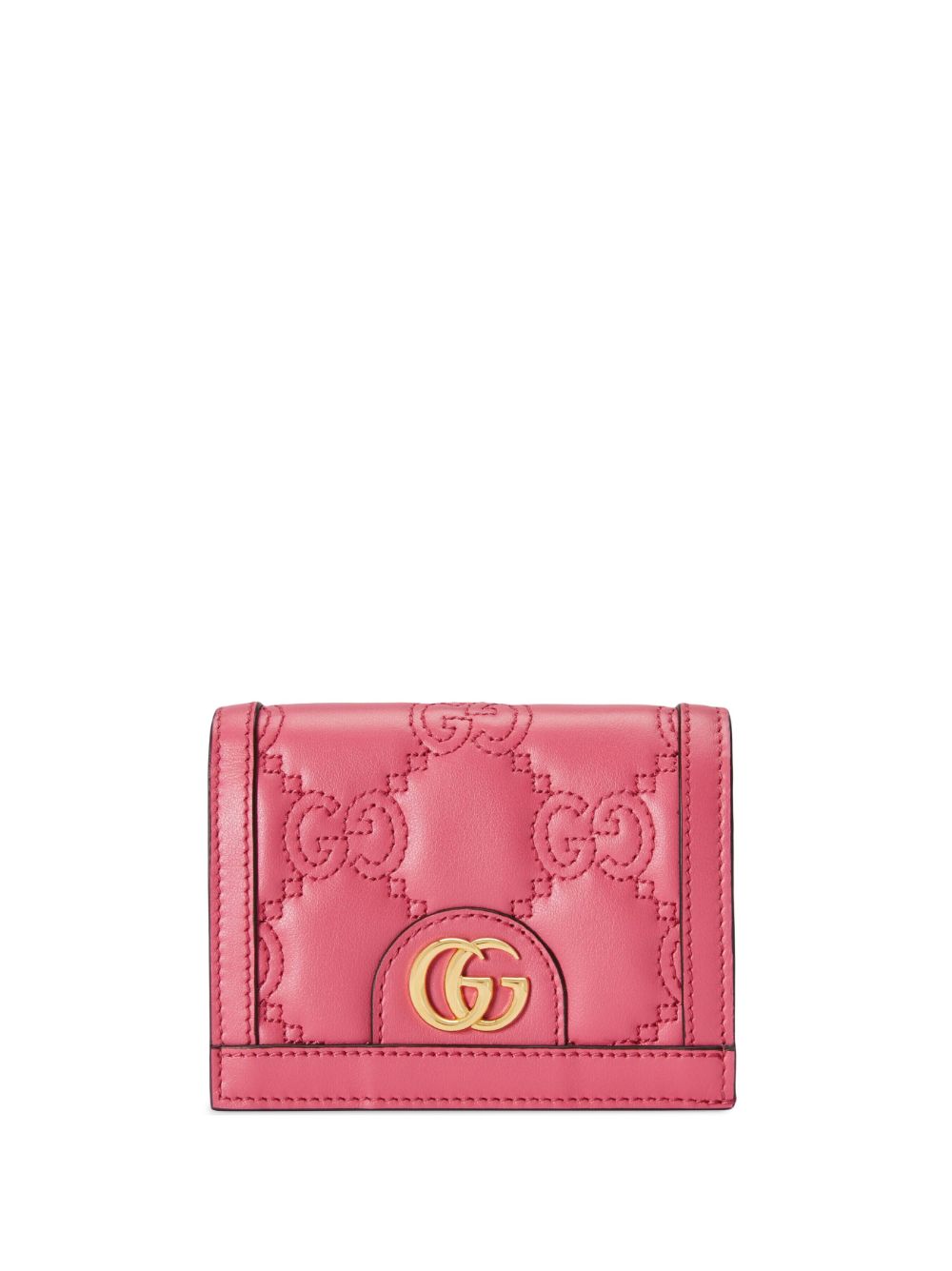 GG Matelasse Leather Wallet in Pink - Gucci