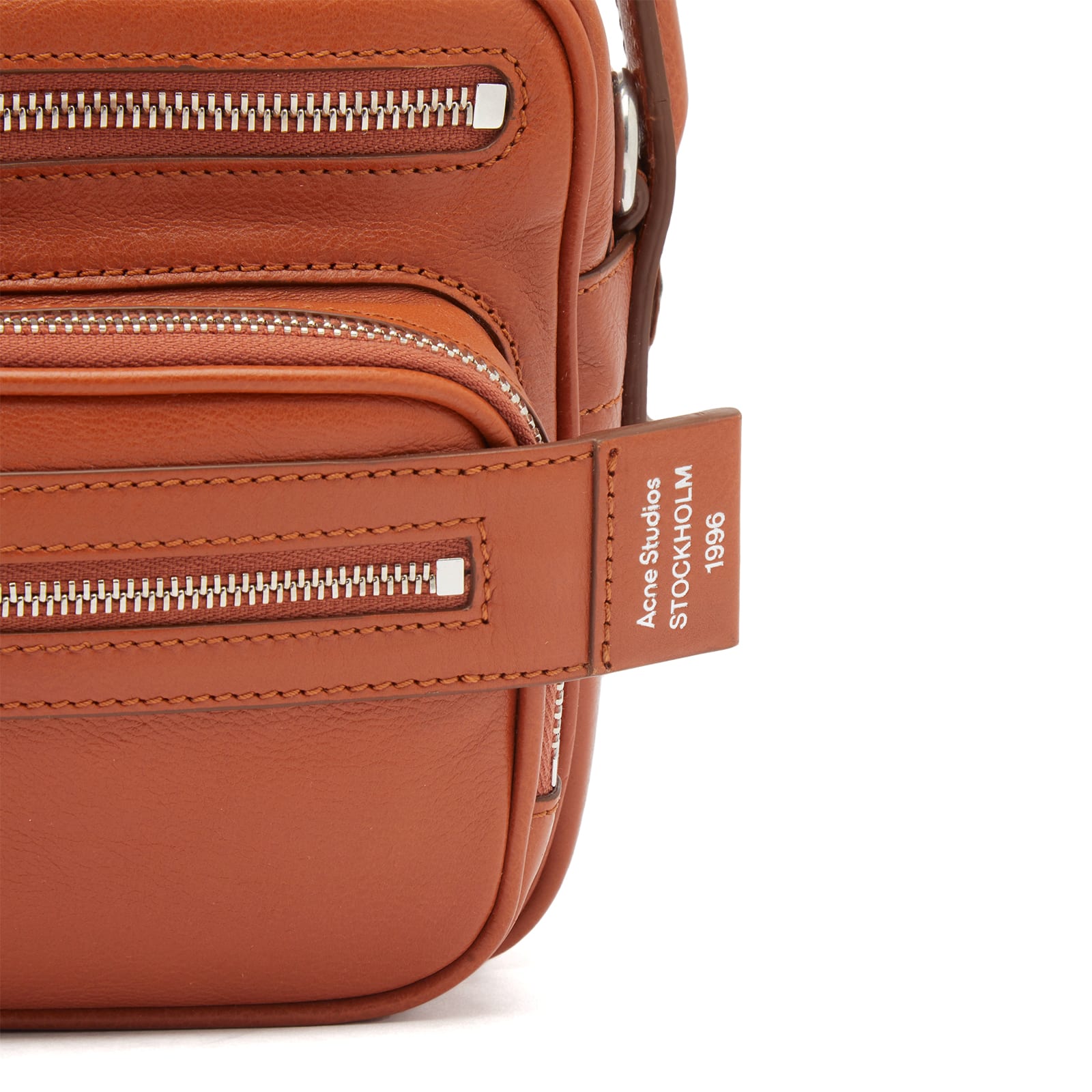 Acne Studios Women's Camero Leather Bag Small in Cognac Brown 