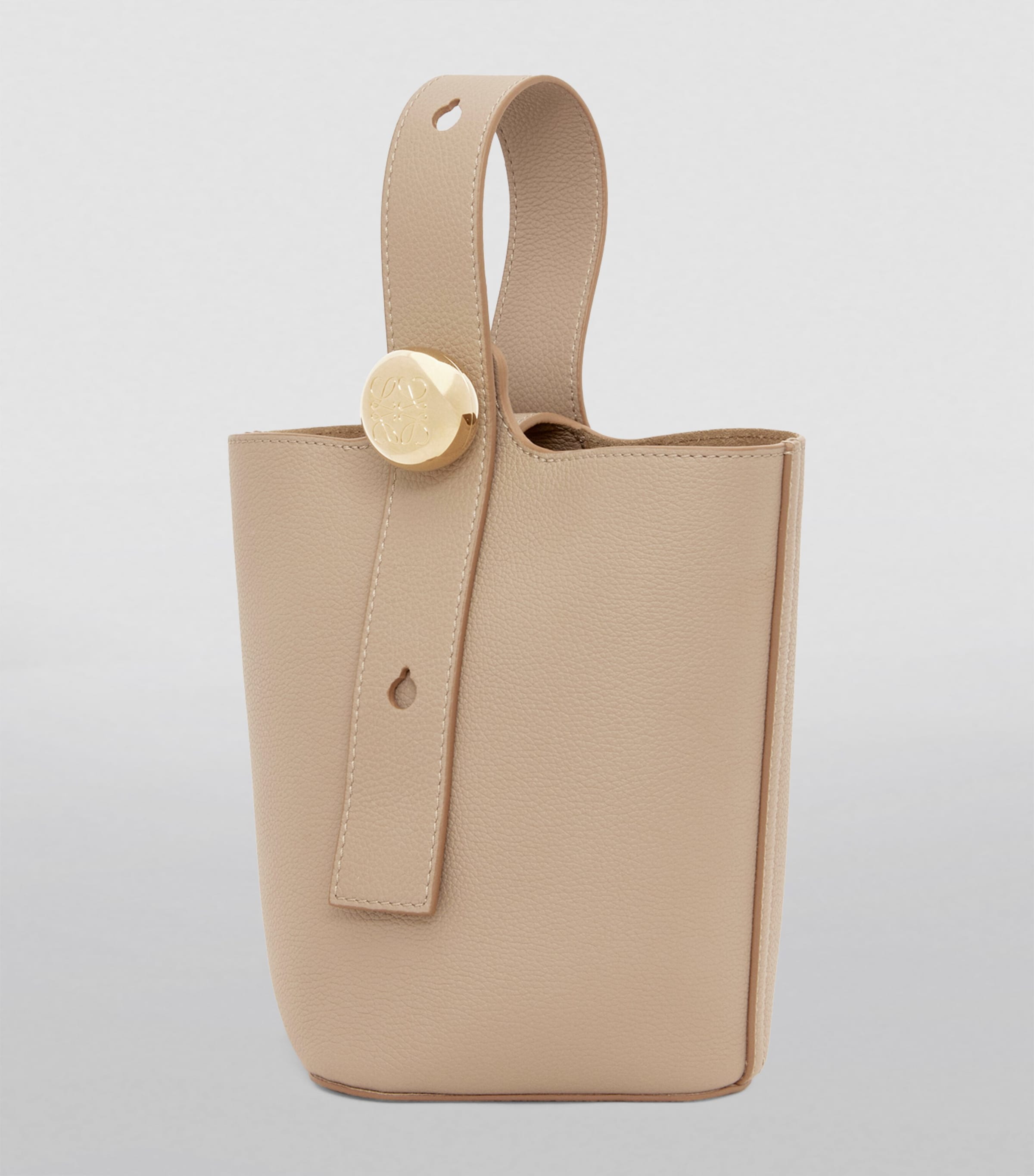 Mini Leather Pebble Bucket Bag