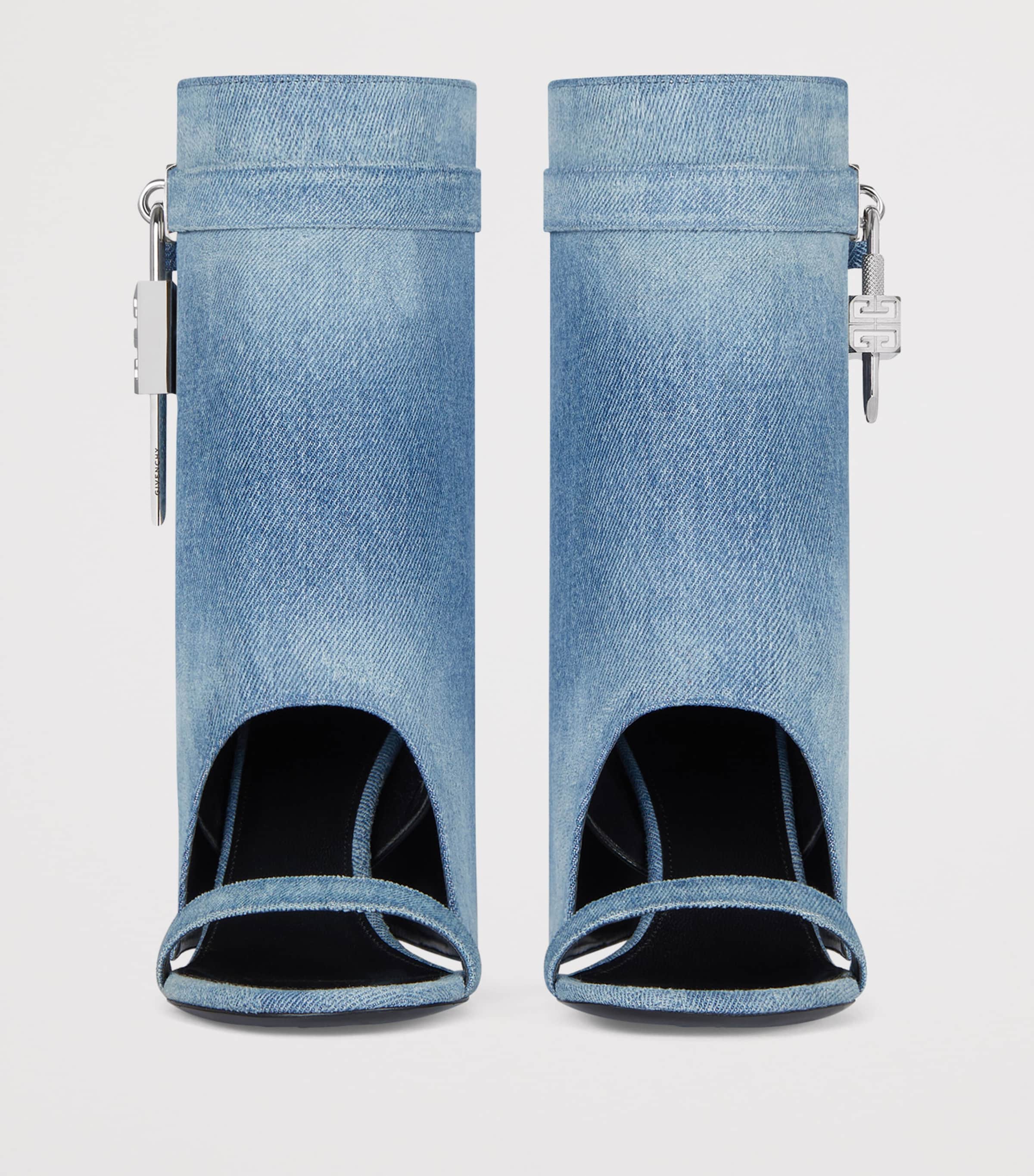 Givenchy Denim Shark Lock Sandals 90