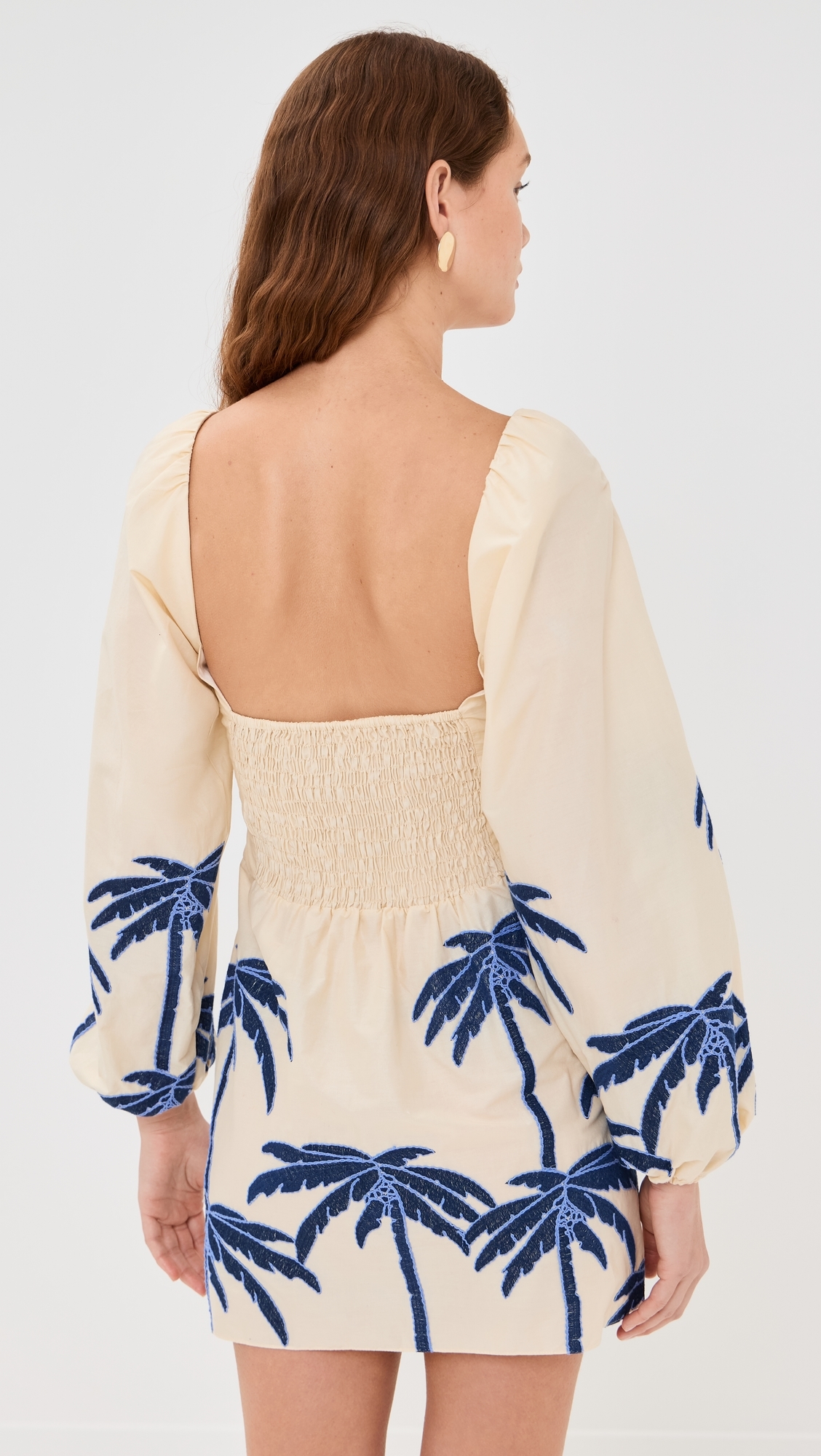 The Power Of Sea Mini Dress Ecru/Blue