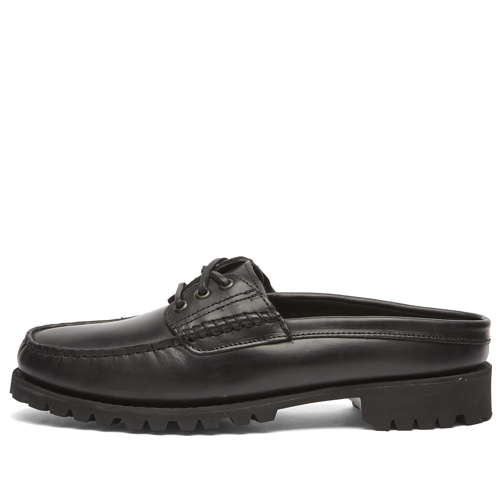 Men's 3 Eye Mule Black Full Grain