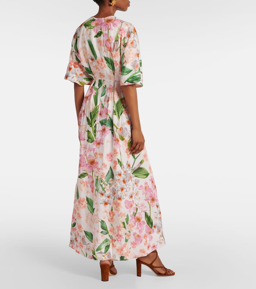 Agua by Agua Bendita Gesto floral linen maxi dress