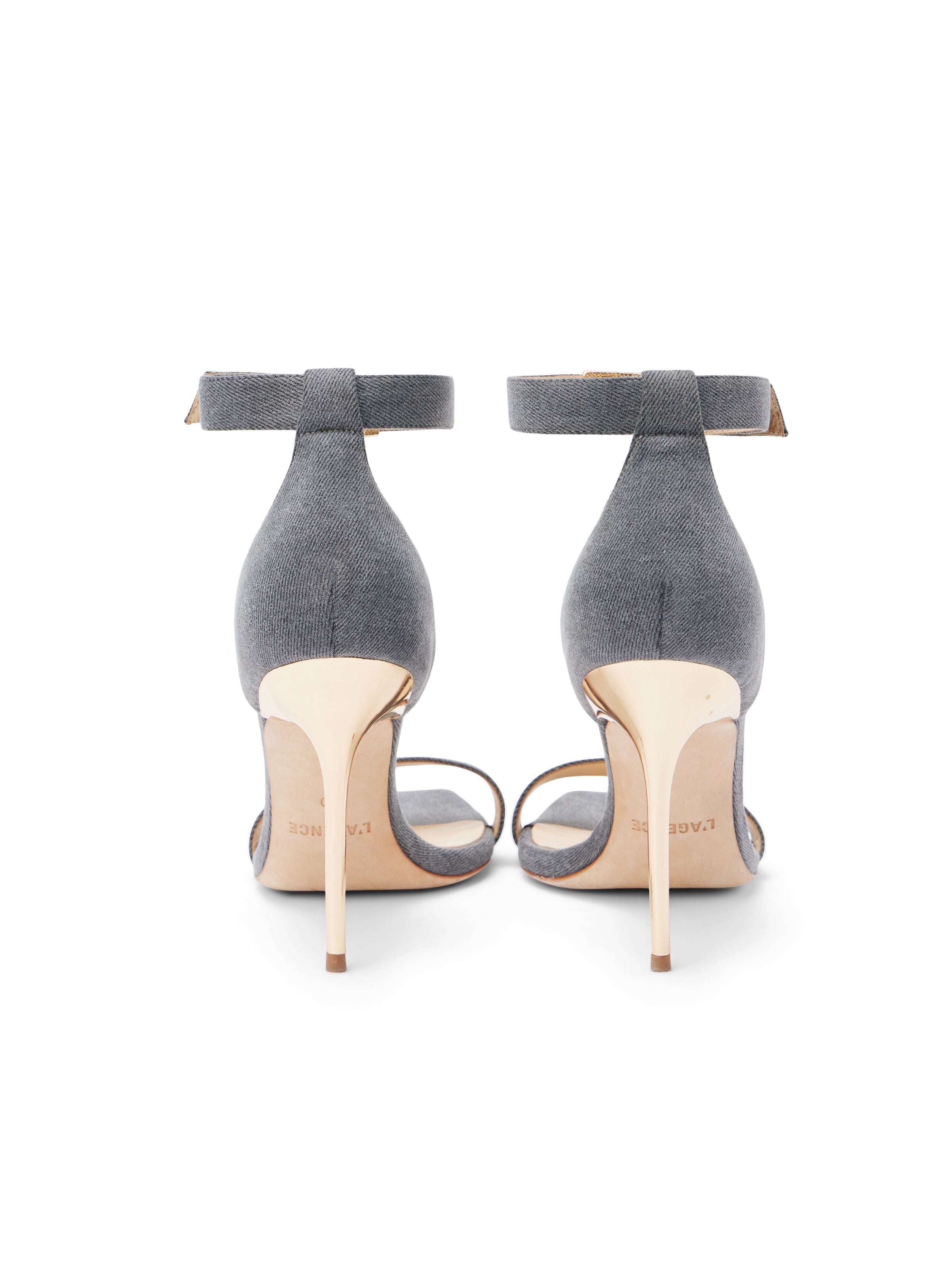 Thea Sandal In Grey Denim