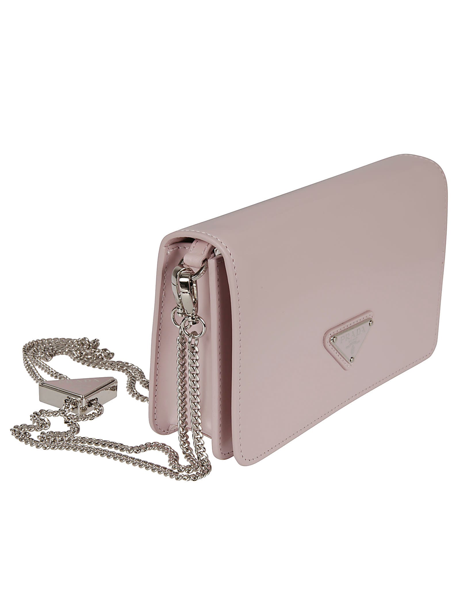 Prada Logo-plaque Shoulder Bag in Pink