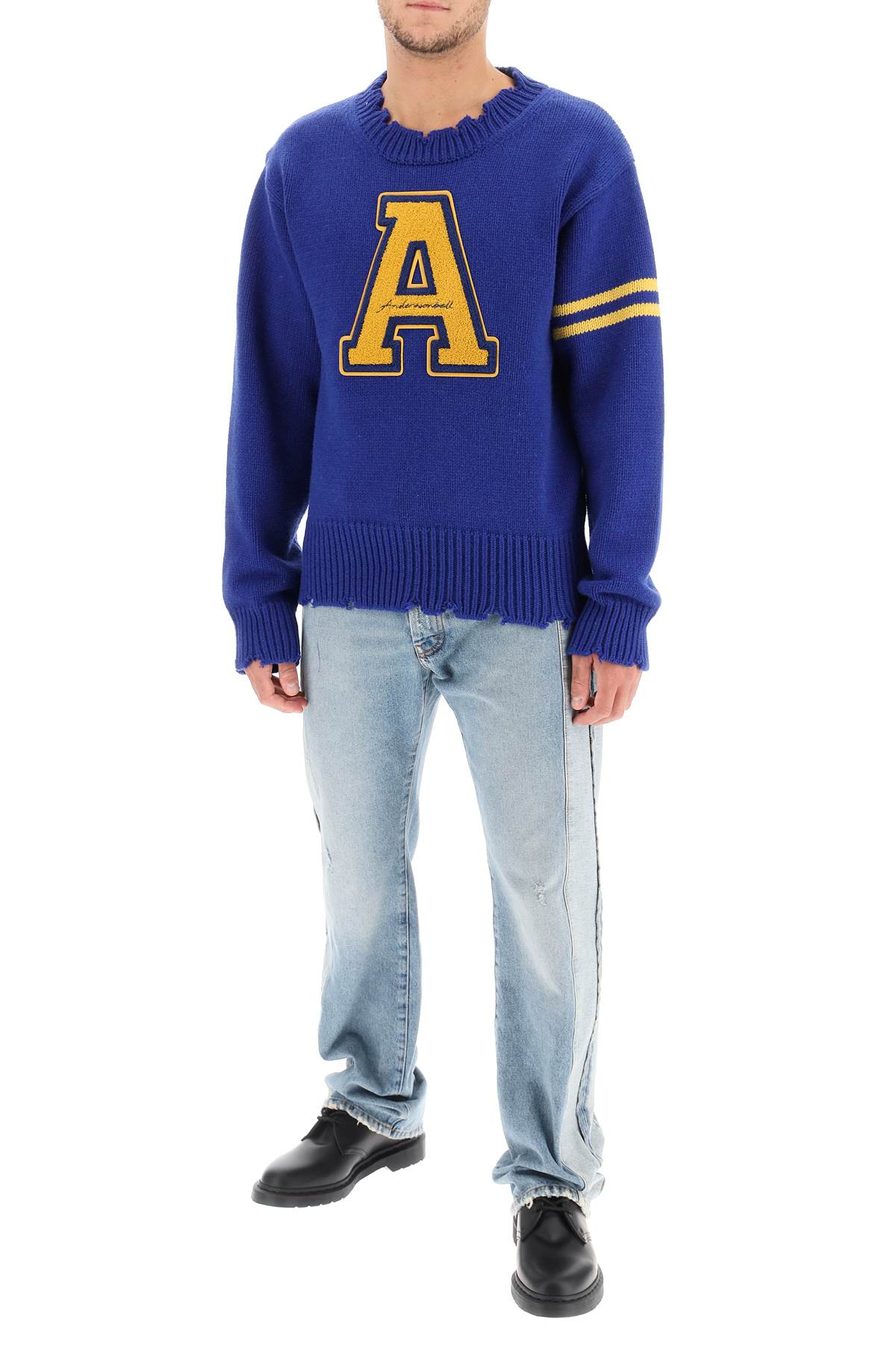 ANDERSSON BELL フロッキード ロゴ バーシティ セーター-