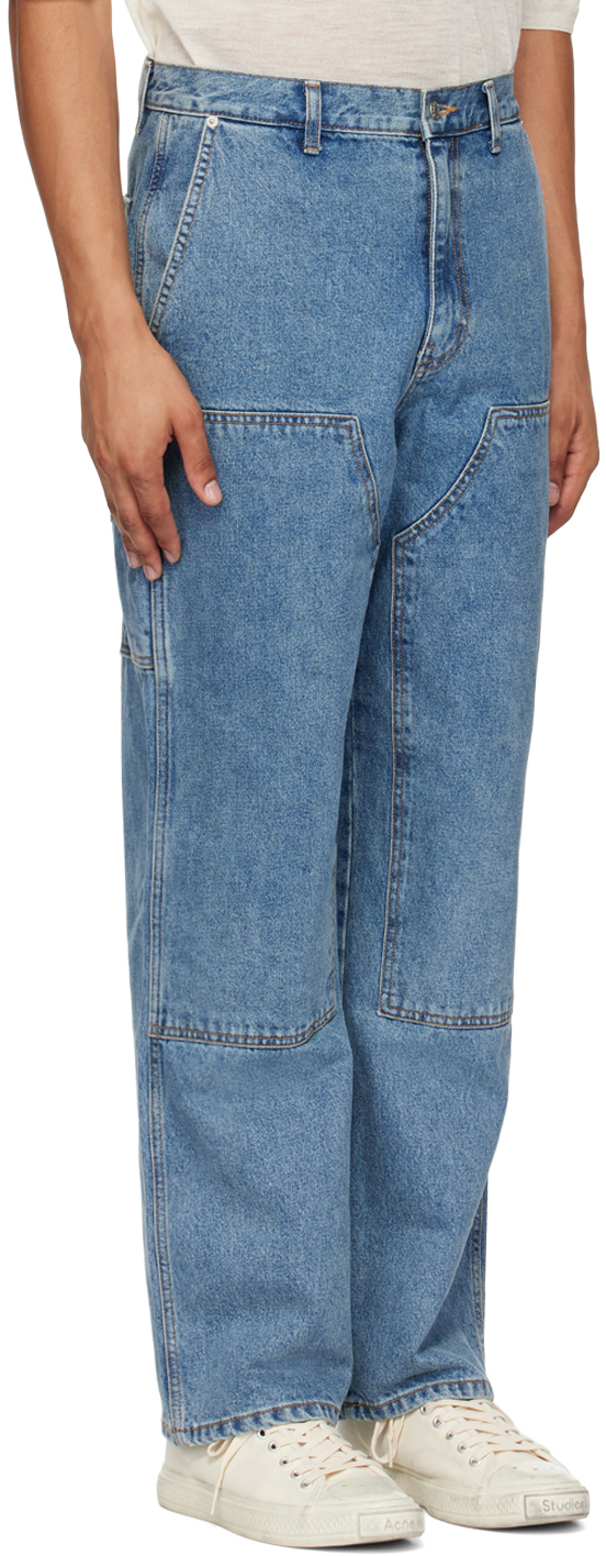 Dunst Blue Patched Carpenter Jeans