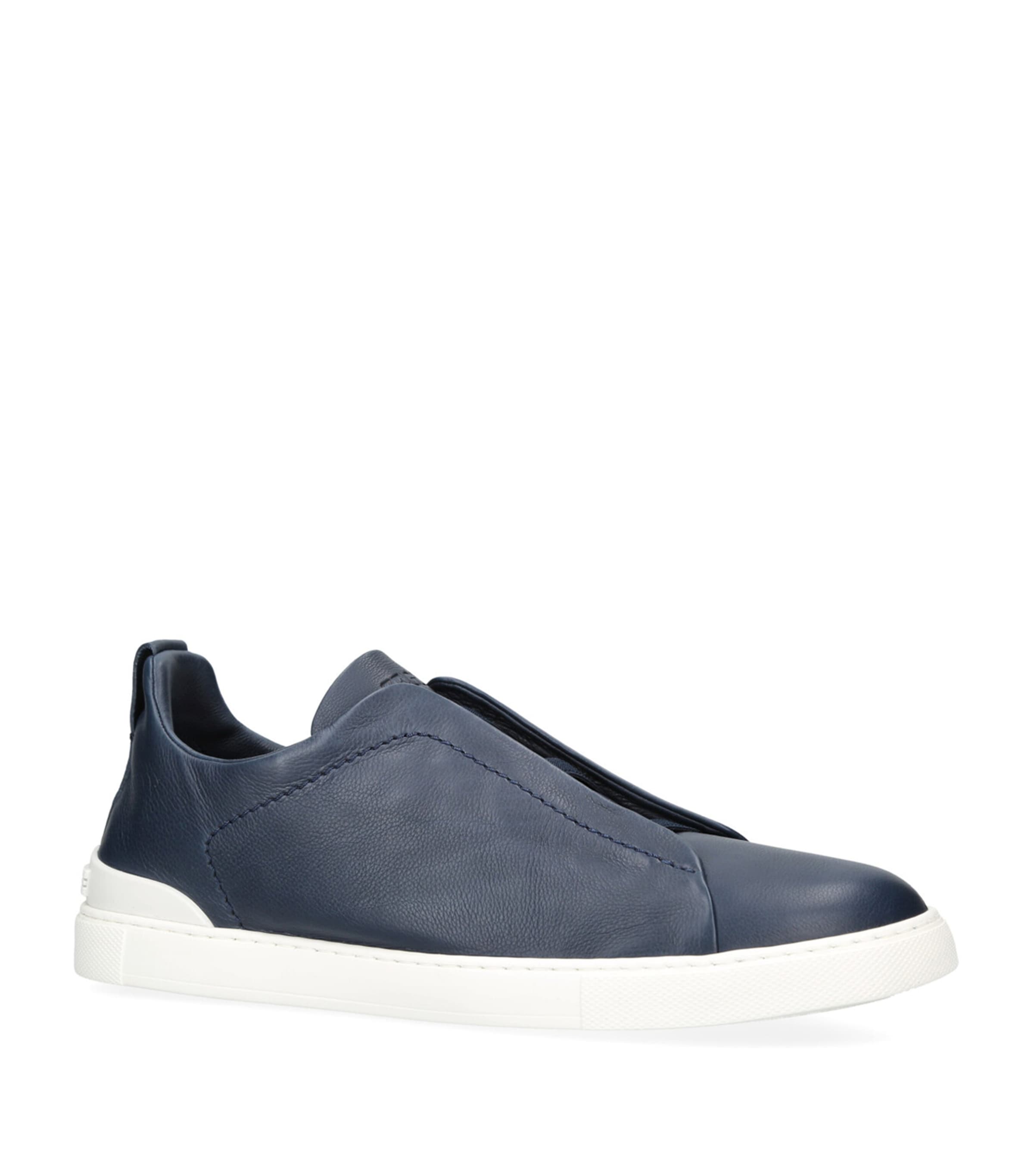 Leather Triple Stitch Sneakers