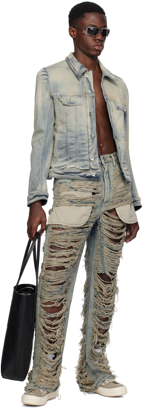 Rick Owens DRKSHDW Blue Geth Jeans