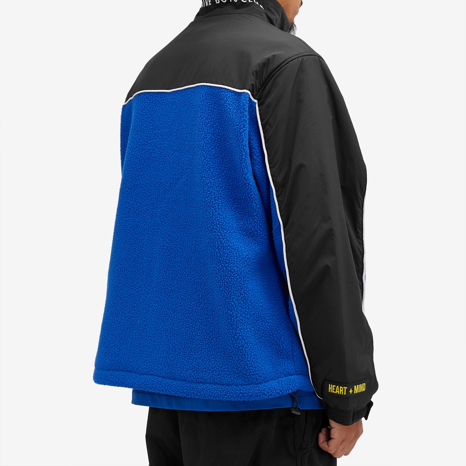 Men's Panelled Fleece Jacket in Blue