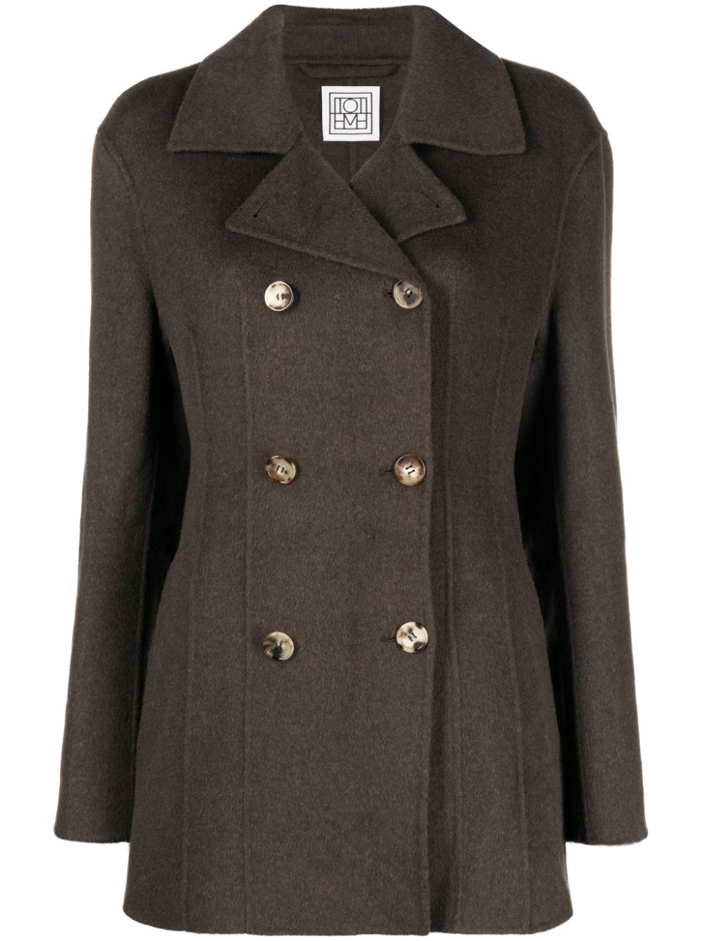 토템 여성 tailored double-breasted jacket - Brown 234WRTWOU101FB0006021