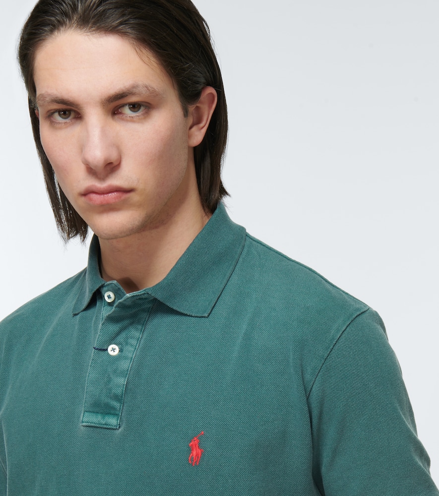 Ralph Lauren Embroidered cotton piqué polo shirt - Realry: A global fashion  sites aggregator