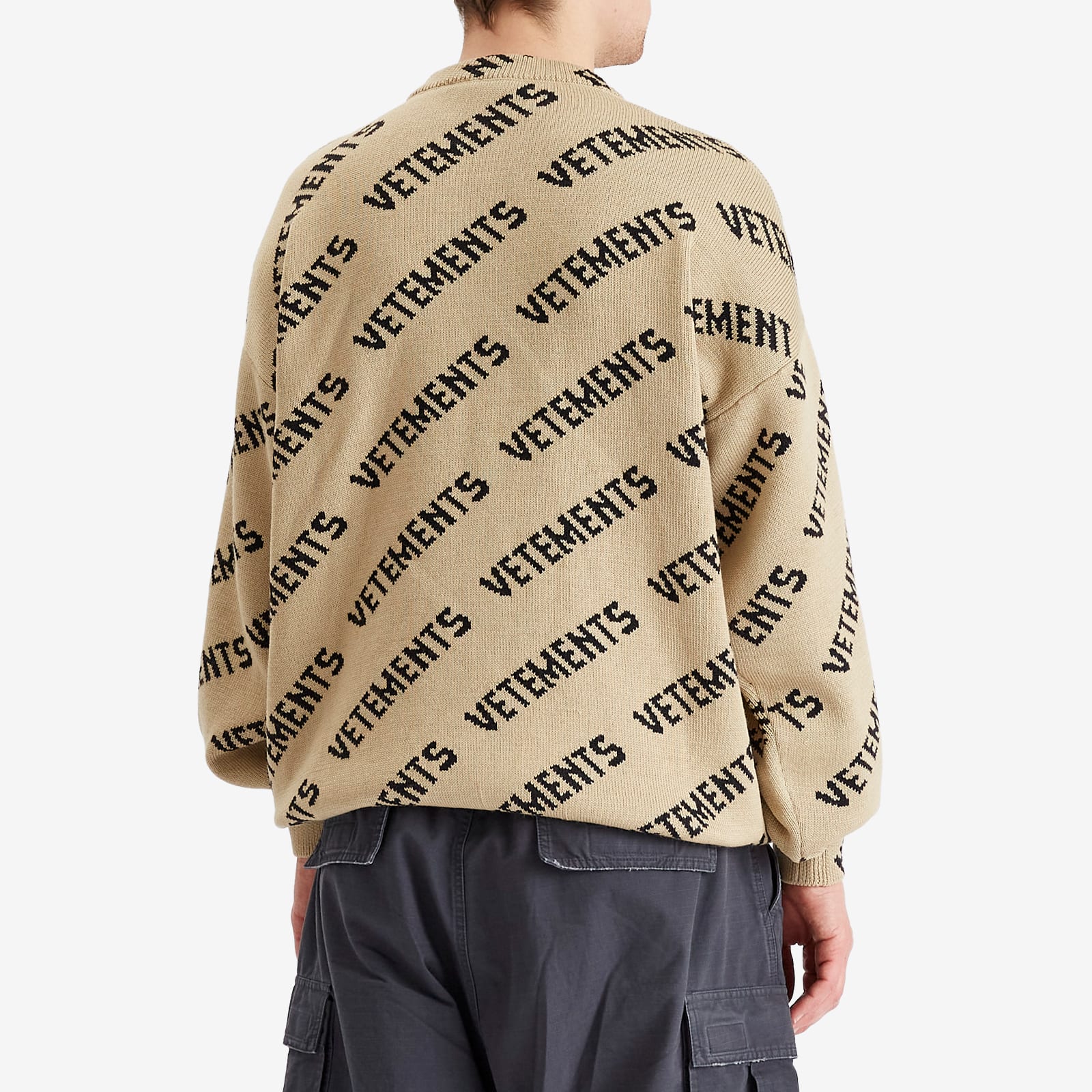 Men's Monogram Jumper in Taupe