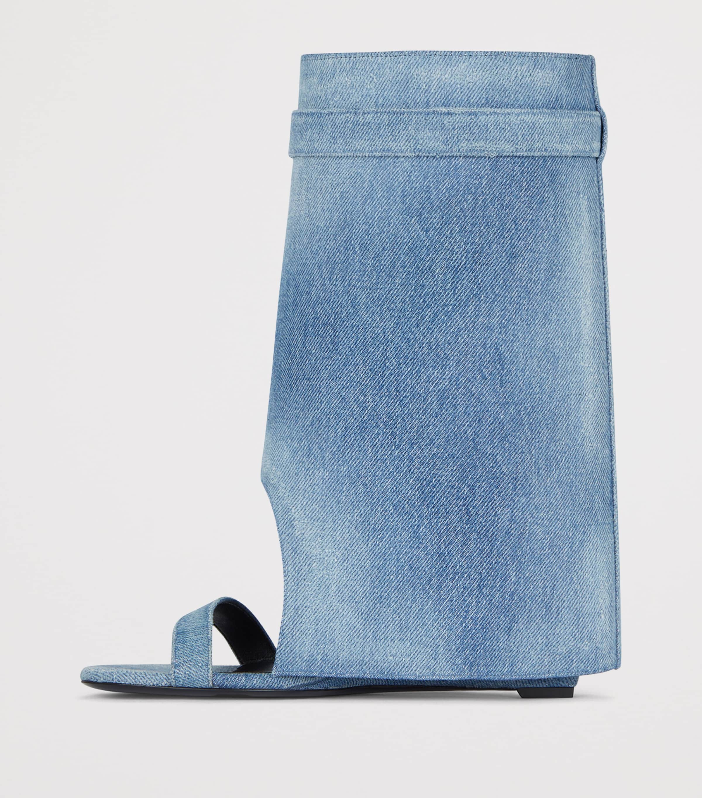 Givenchy Denim Shark Lock Sandals 90