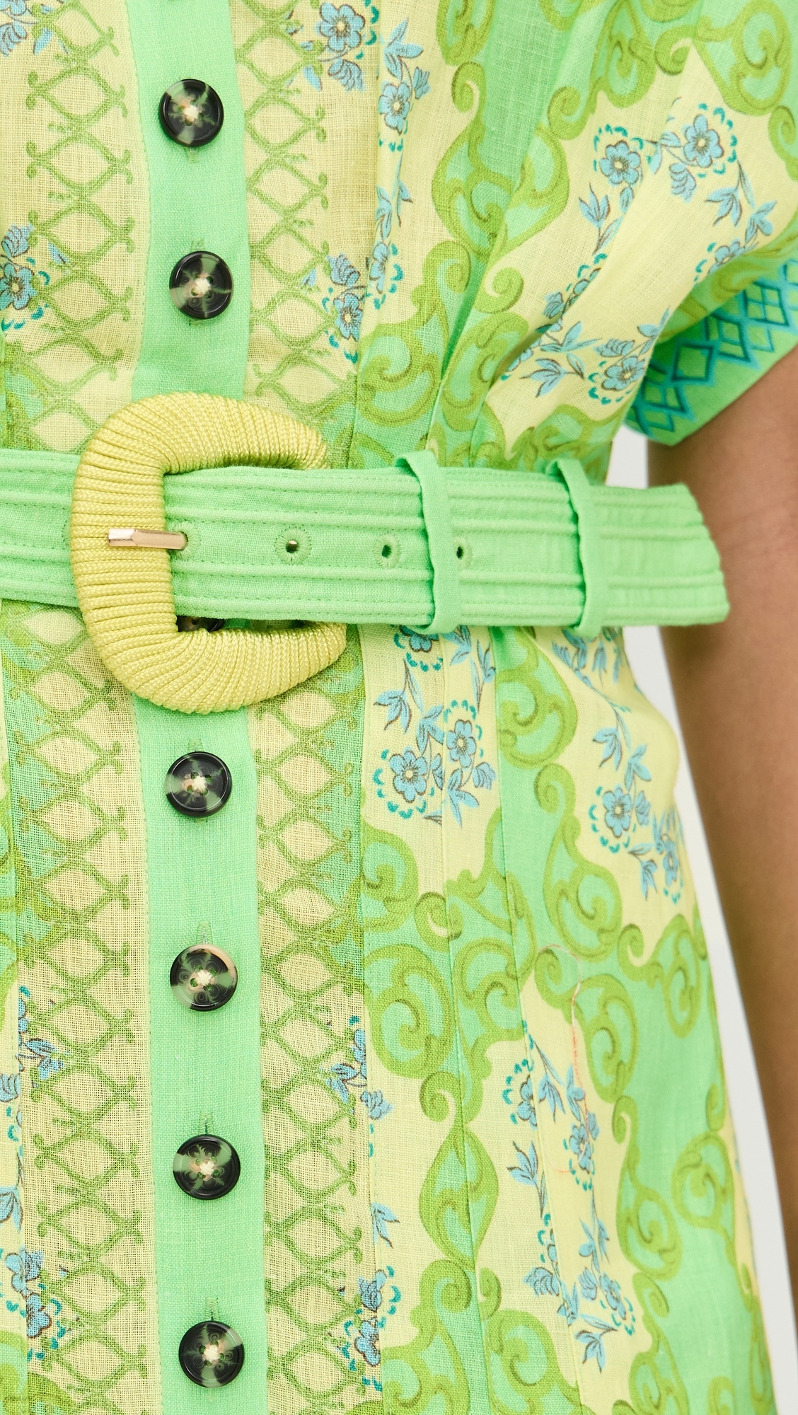 SALONI Riya B Dress Cicchetti Lime