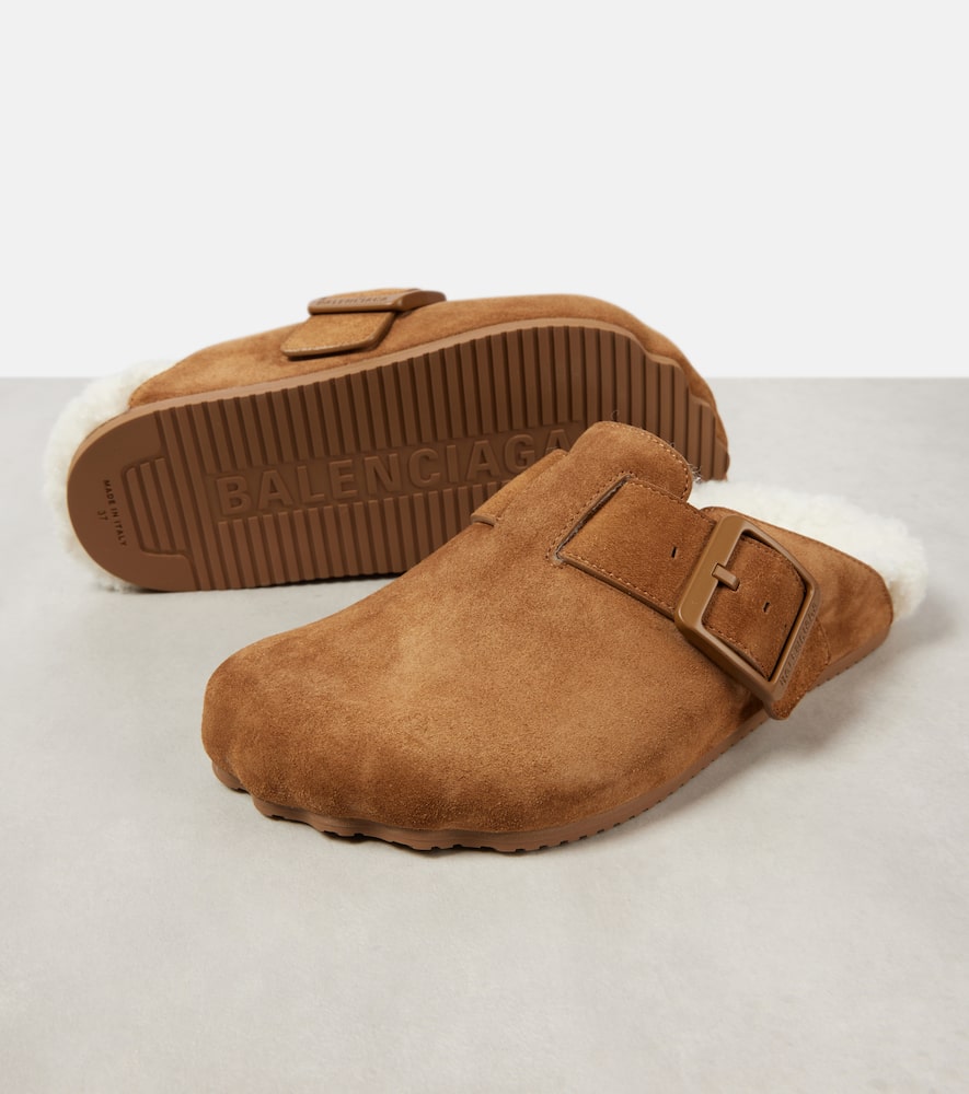 Sunday shearling-lined suede mules