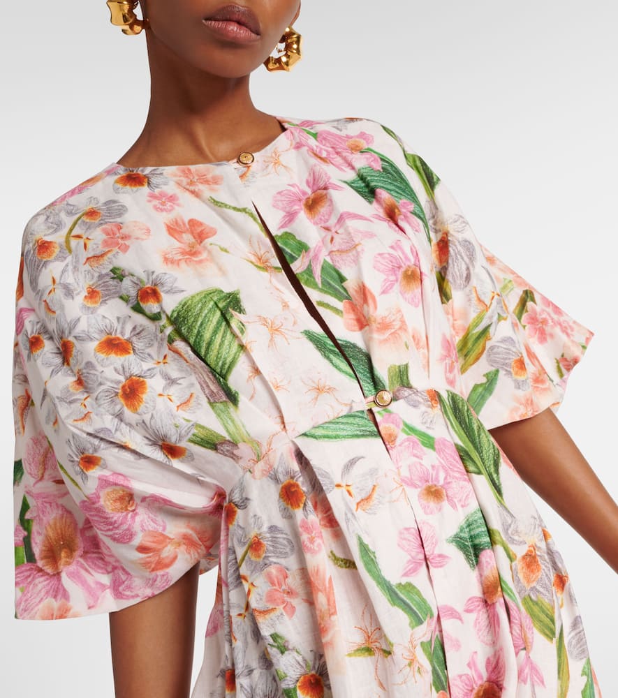 Agua by Agua Bendita Gesto floral linen maxi dress