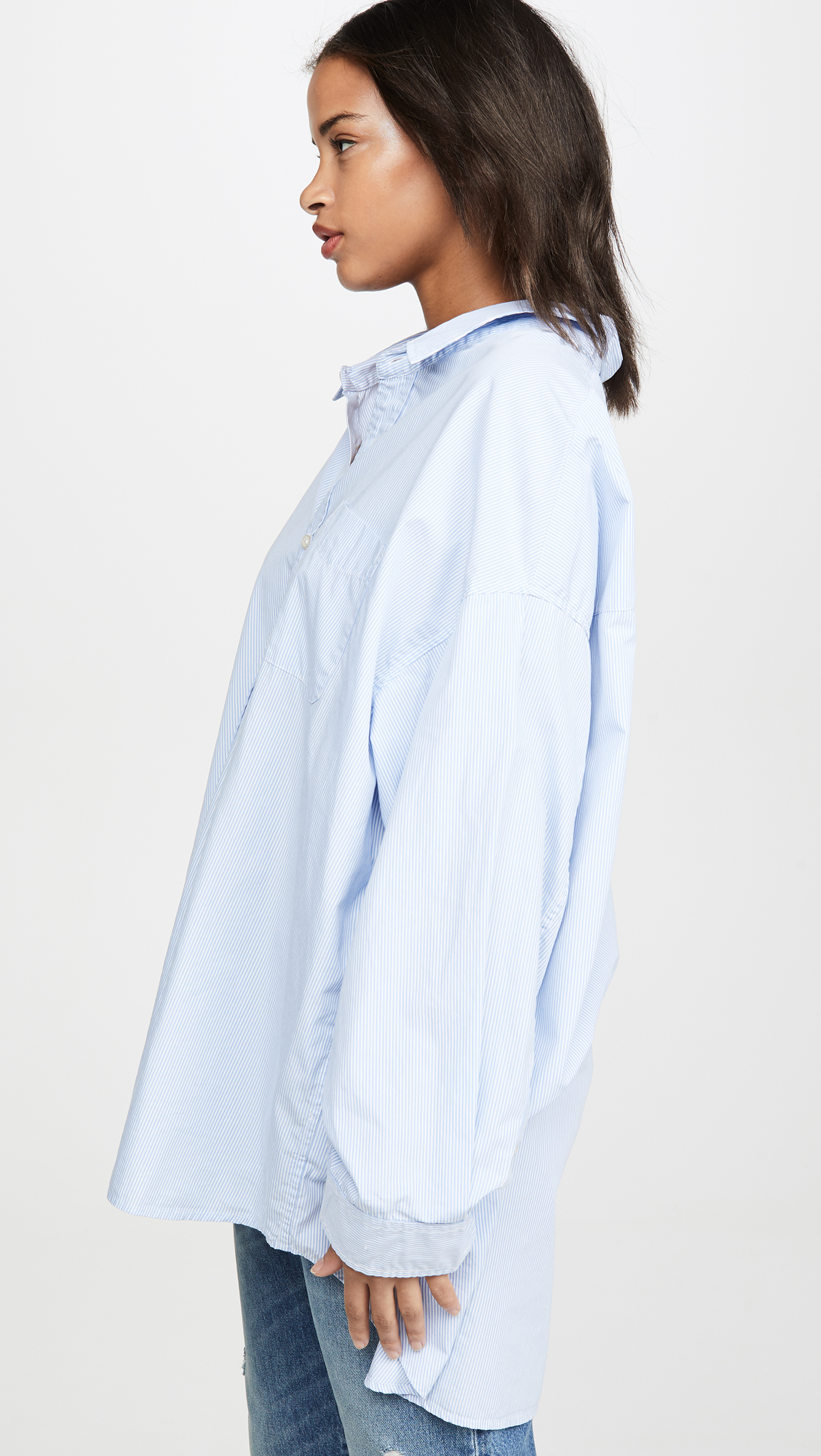 Drop Neck Oxford Shirt