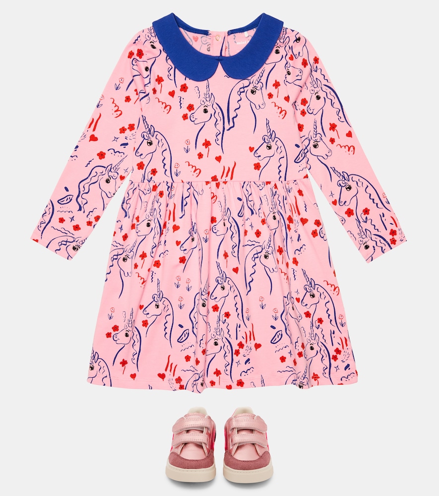 Unicorn printed cotton dress