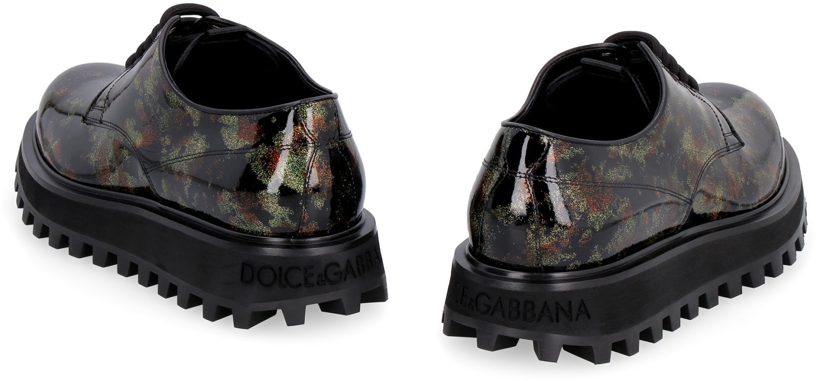 安心一年保証 Dolce&Gabbana パテントレザーシューズ 黒 サイズ４２