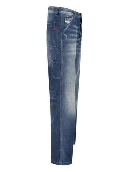 Diesel D-Livery Distressed Straight Jeans