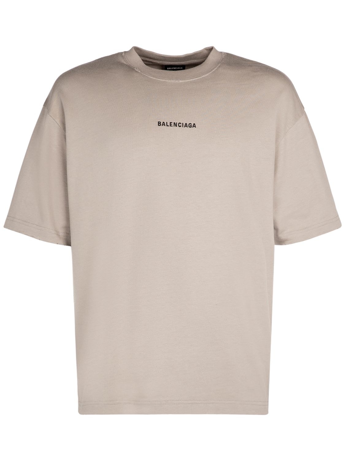 Cotton Jersey T Shirt in Brown - Balenciaga