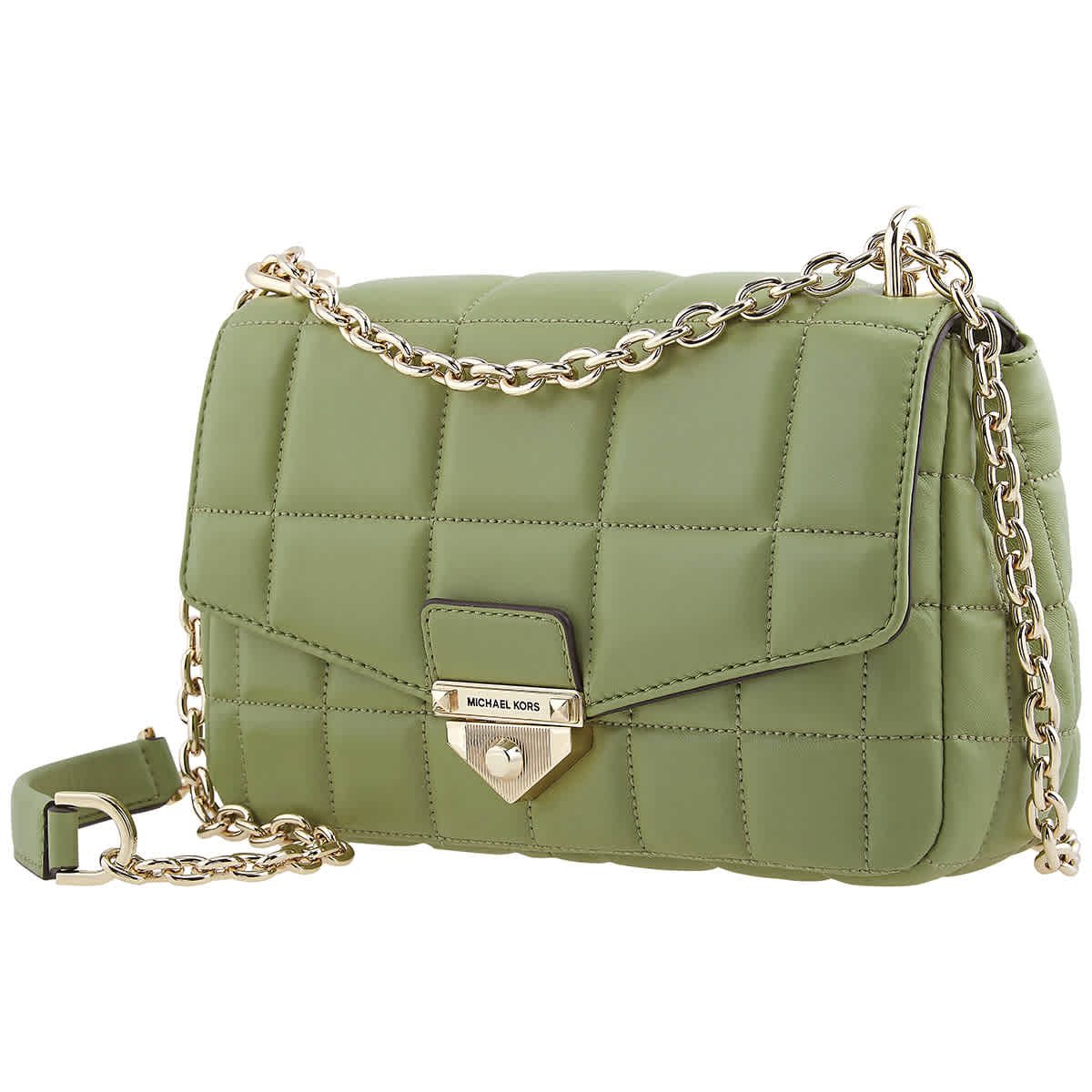 Michael Kors Jet Set Travel Large Chain Shoulder Tote Bag Light Sage