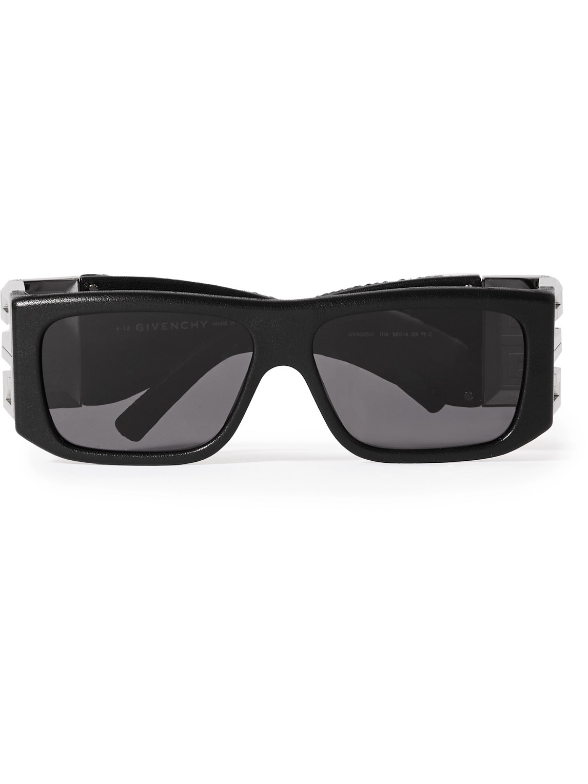 Square-Frame Silver-Tone Sunglasses