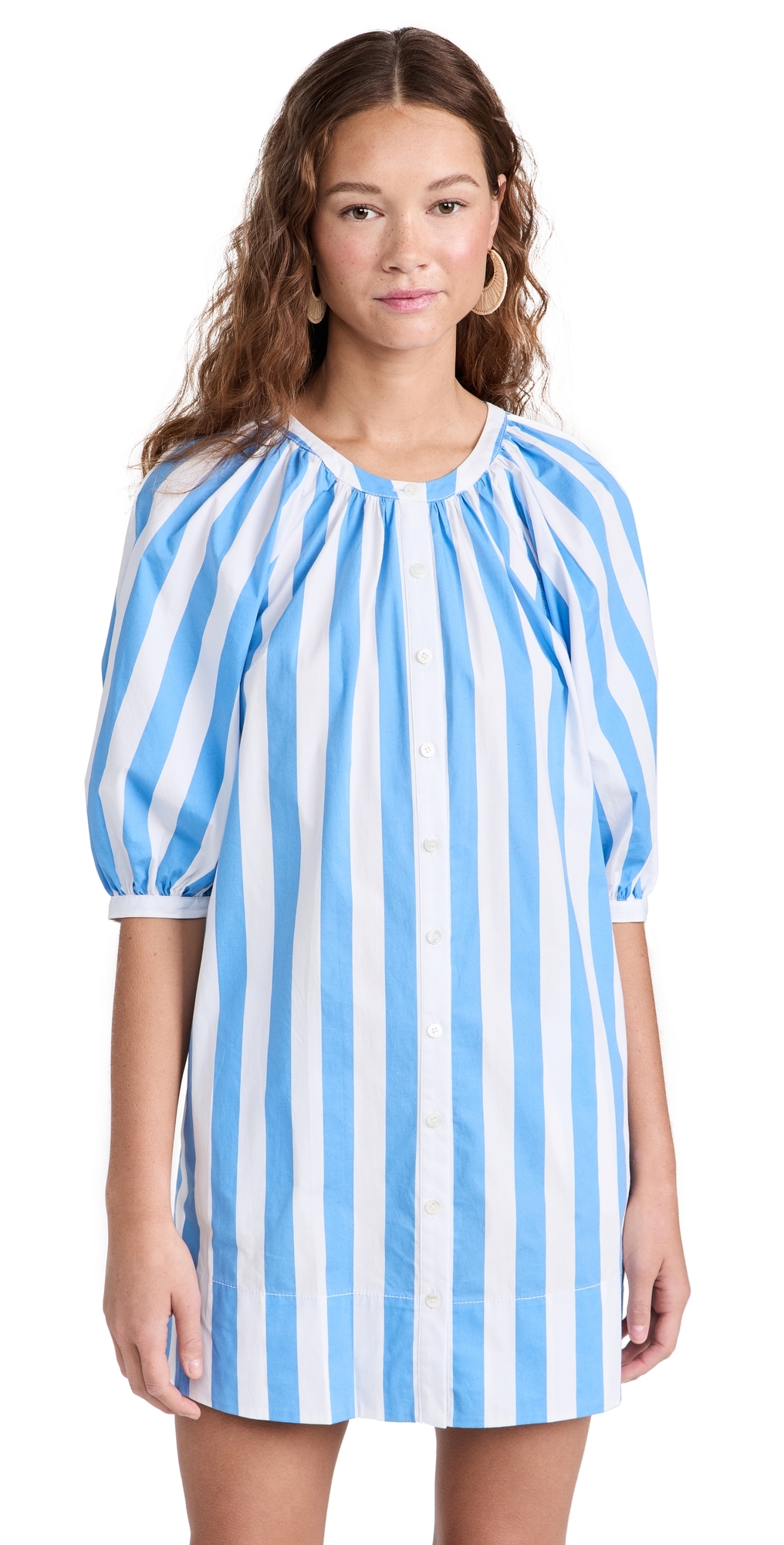Mini Vincent Dress Blue Seashore Stripe 