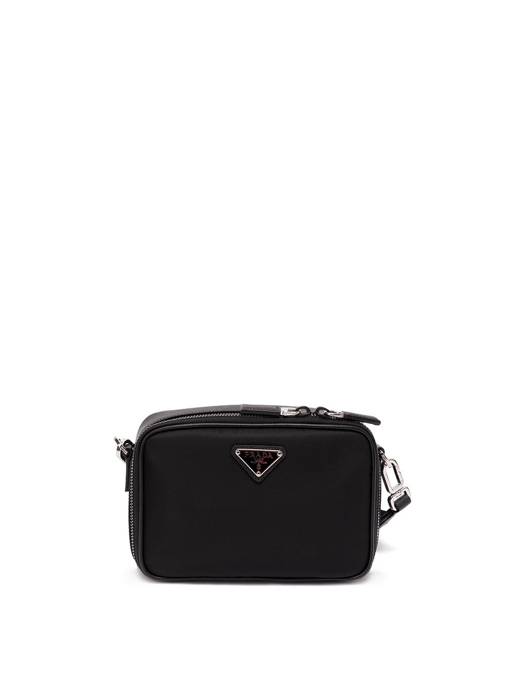 Prada Black Saffiano Leather Monochrome Camera Bag