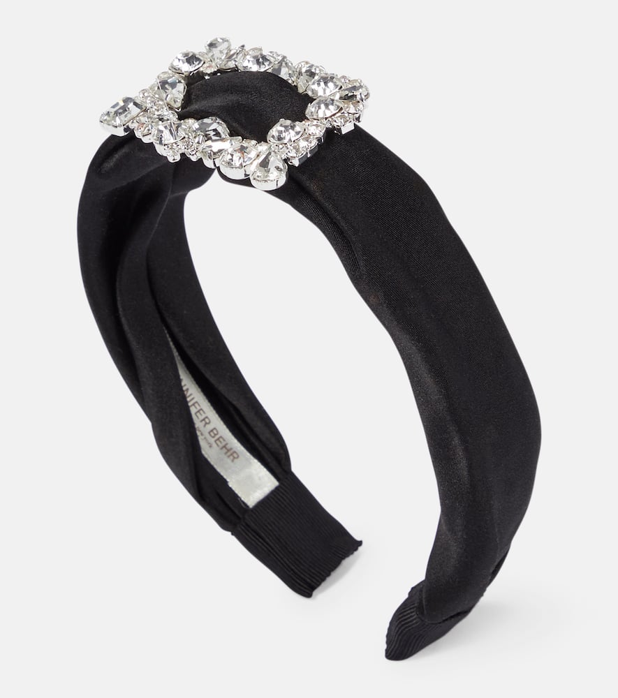 Jennifer Behr Elise embellished silk headband