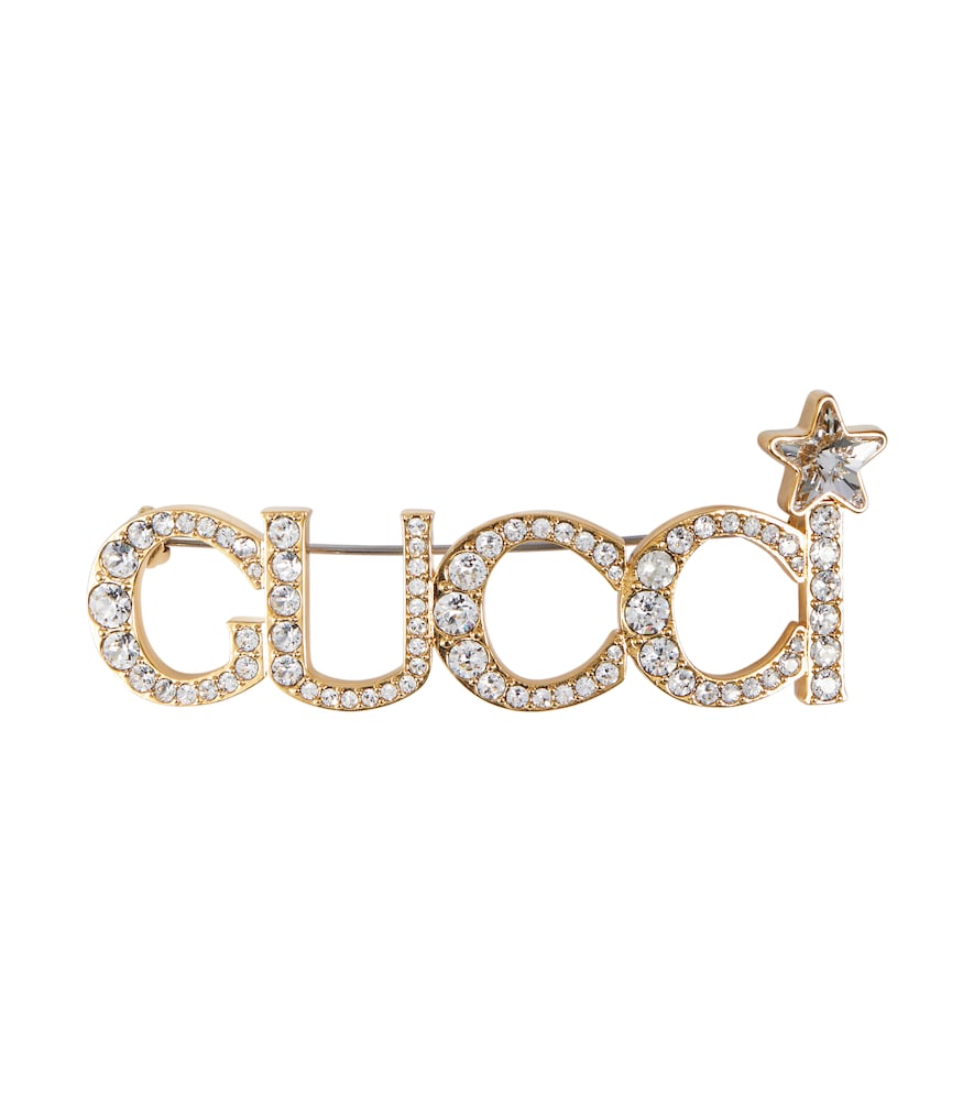 Gucci Crystal-embellished Logo Hair Clip