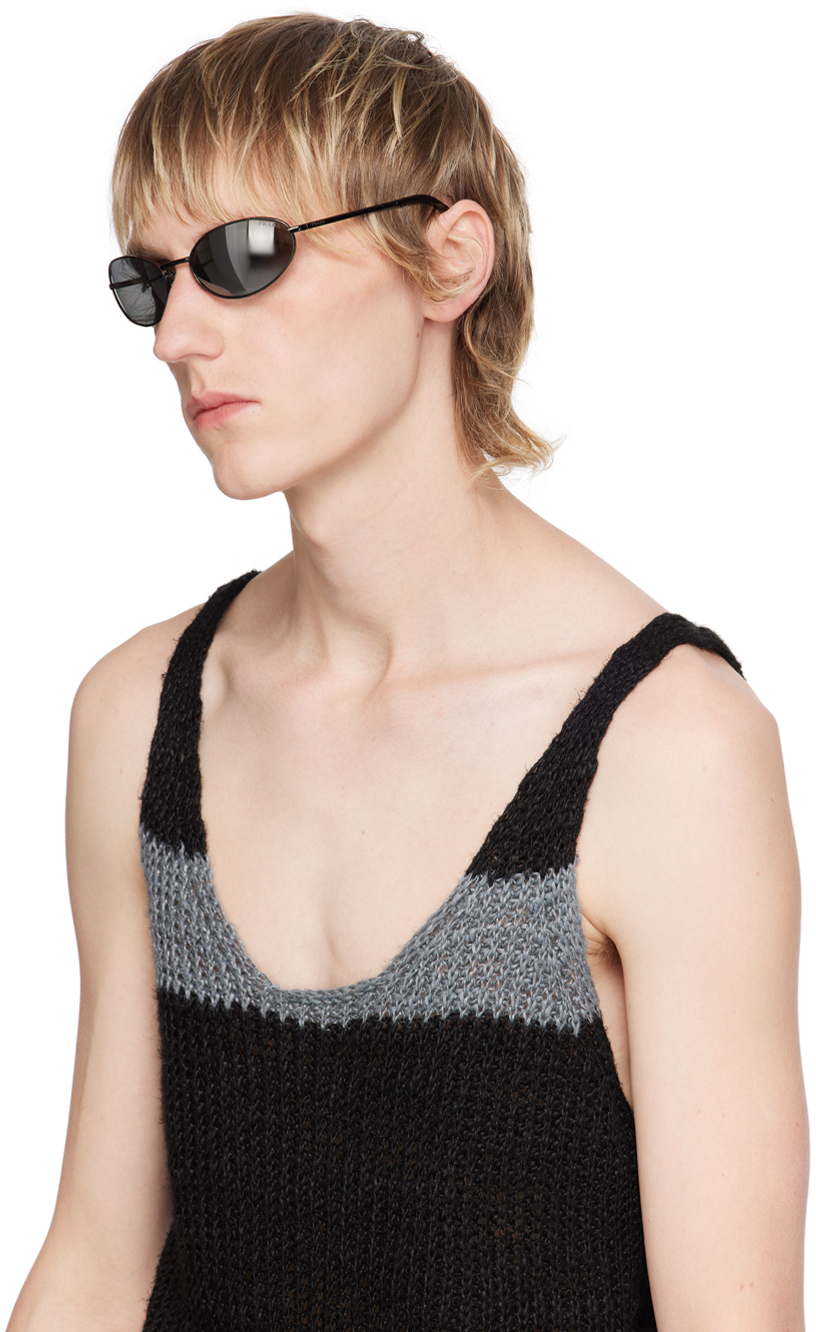 Prada Eyewear Black Logo Sunglasses