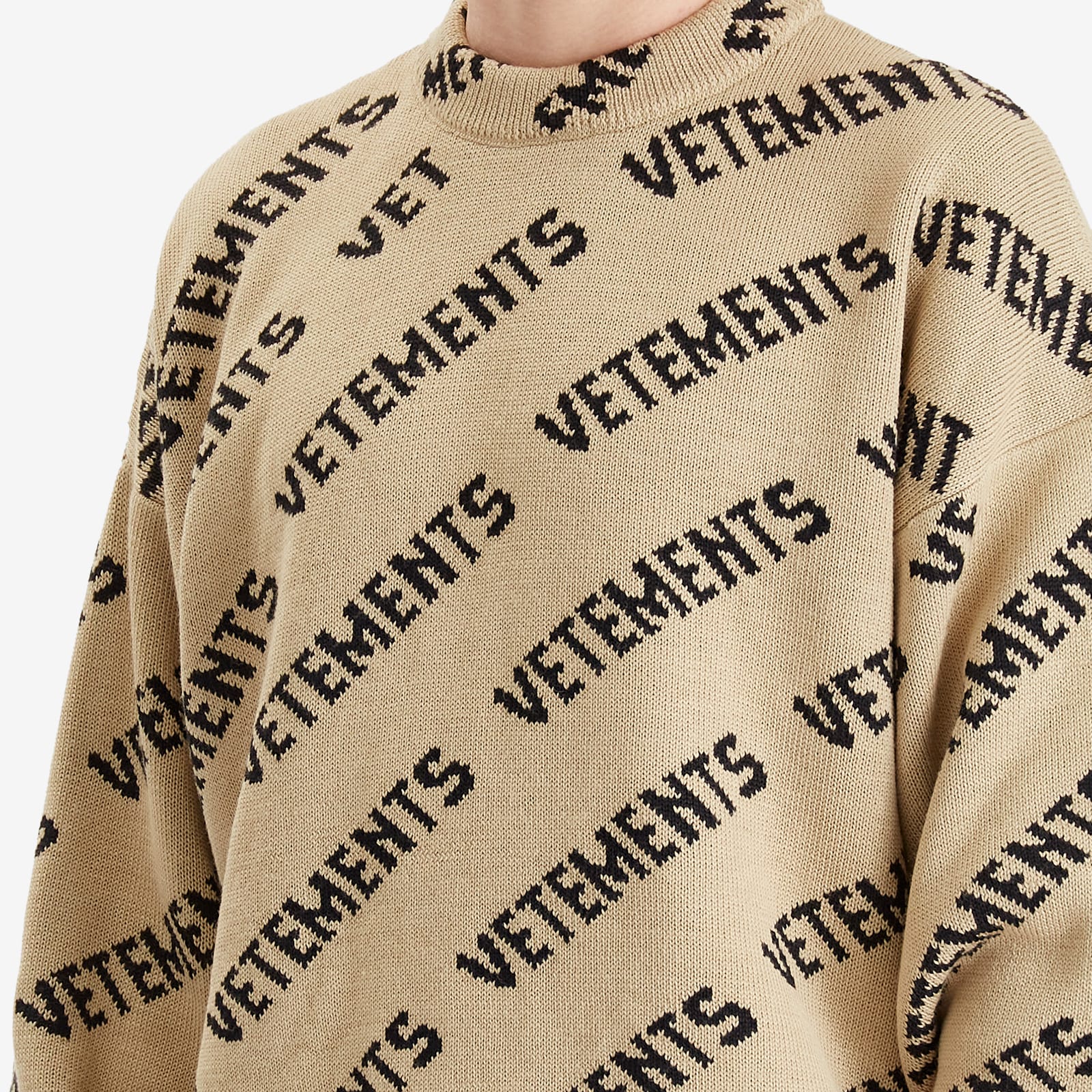 Men's Monogram Jumper in Taupe