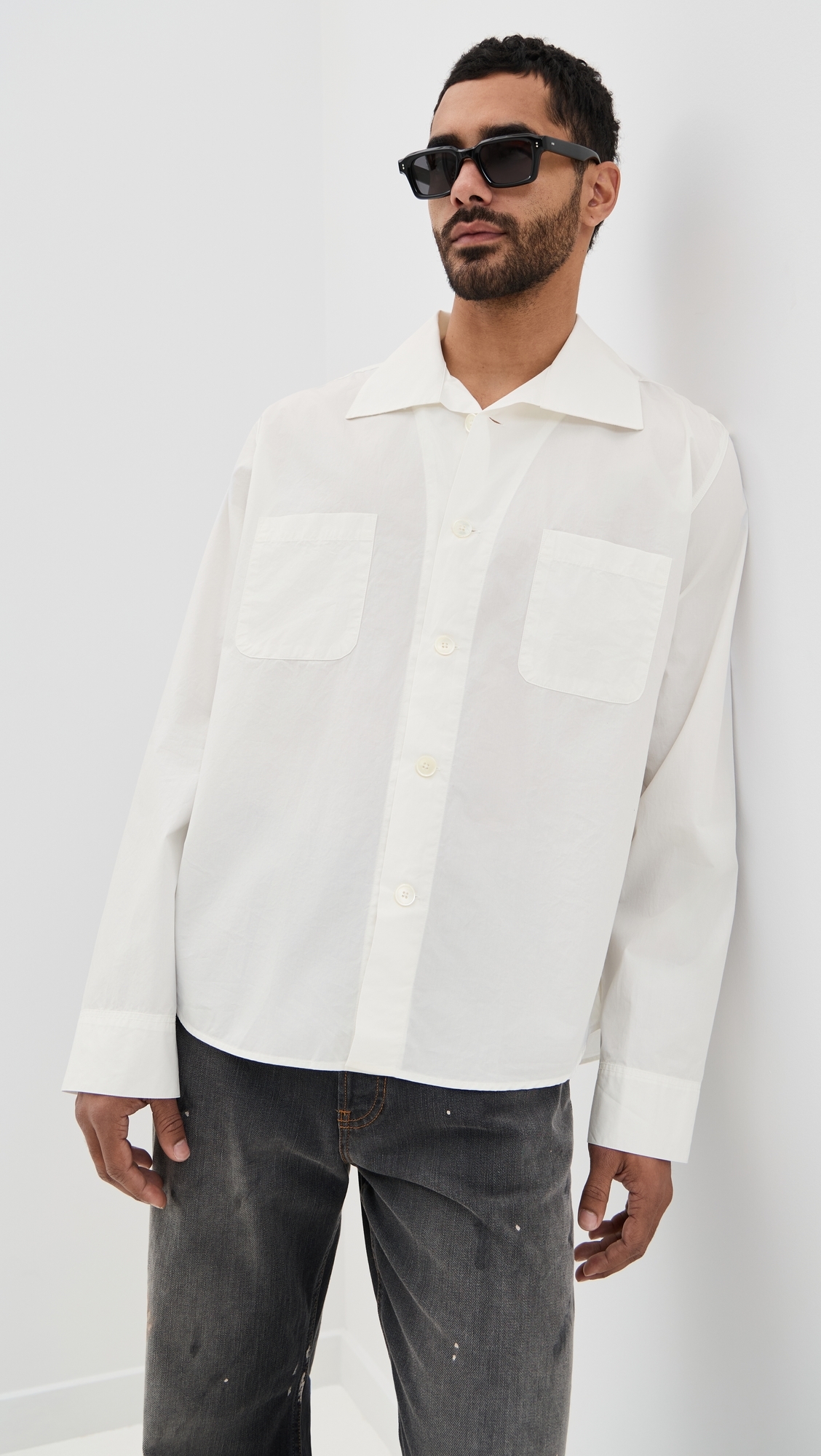 Our Legacy Funnel Shirt White Dense Poplin