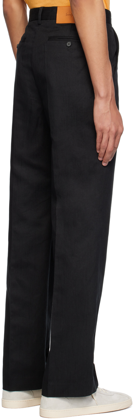 Second/Layer Black Relaxed Primo Trousers