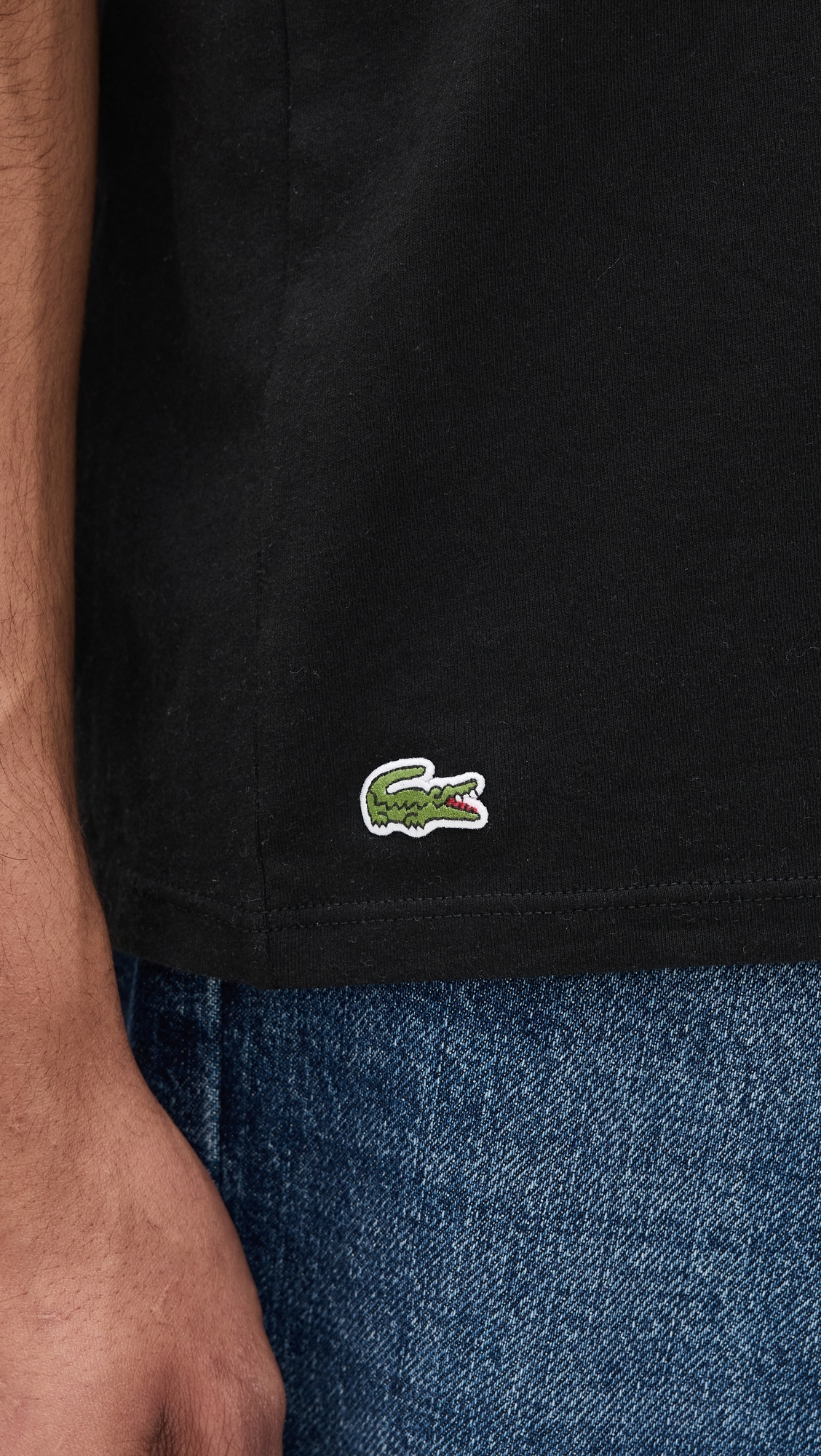 Lacoste Cotton Undershirt Crew Tee 3 Pack Black