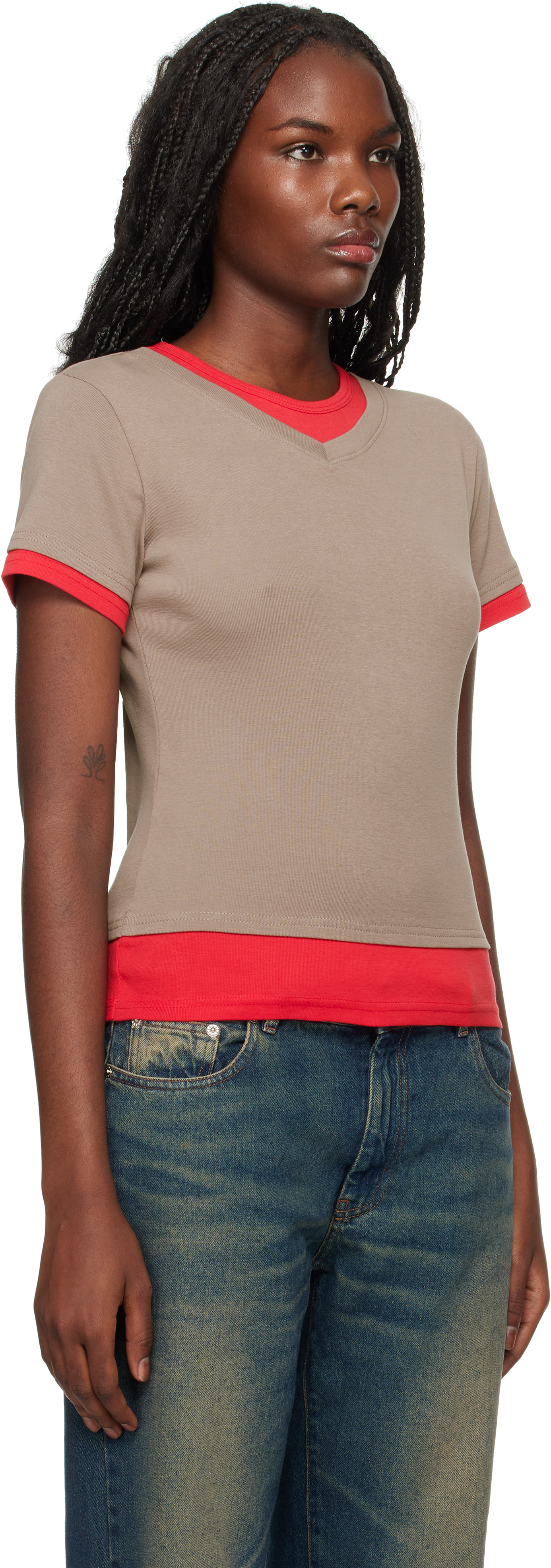 Gimaguas Taupe & Red Rio T-shirt