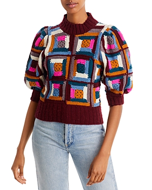 나사시즌 여성 Camryn 퍼프 슬리브 스웨터 AW22-016