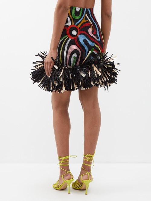 Emilio Pucci Strapless Marmo-print Smocked Mini Dress