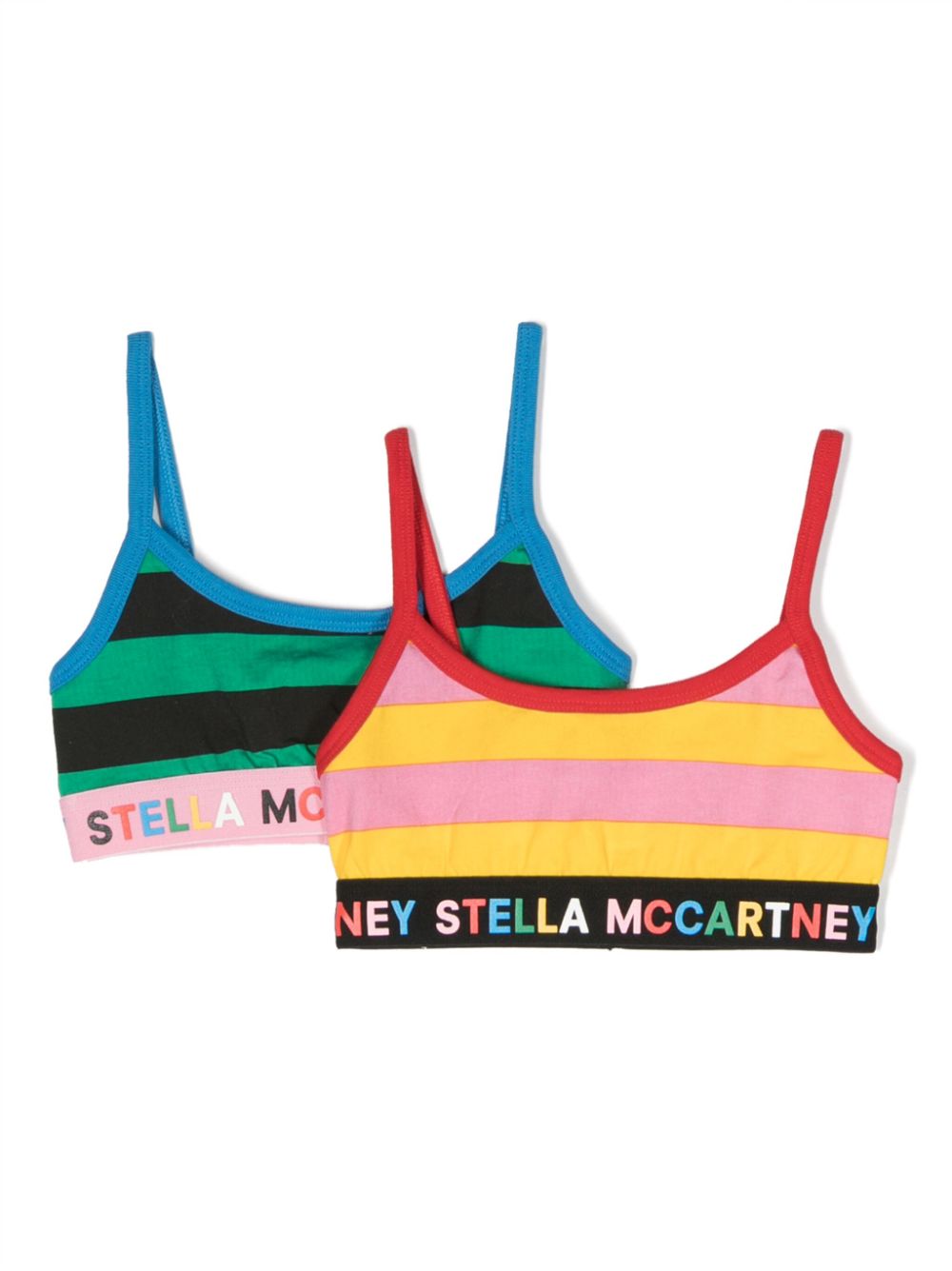 Stella McCartney Kids colour-block bralettes set - Yellow TT0A19Z1548