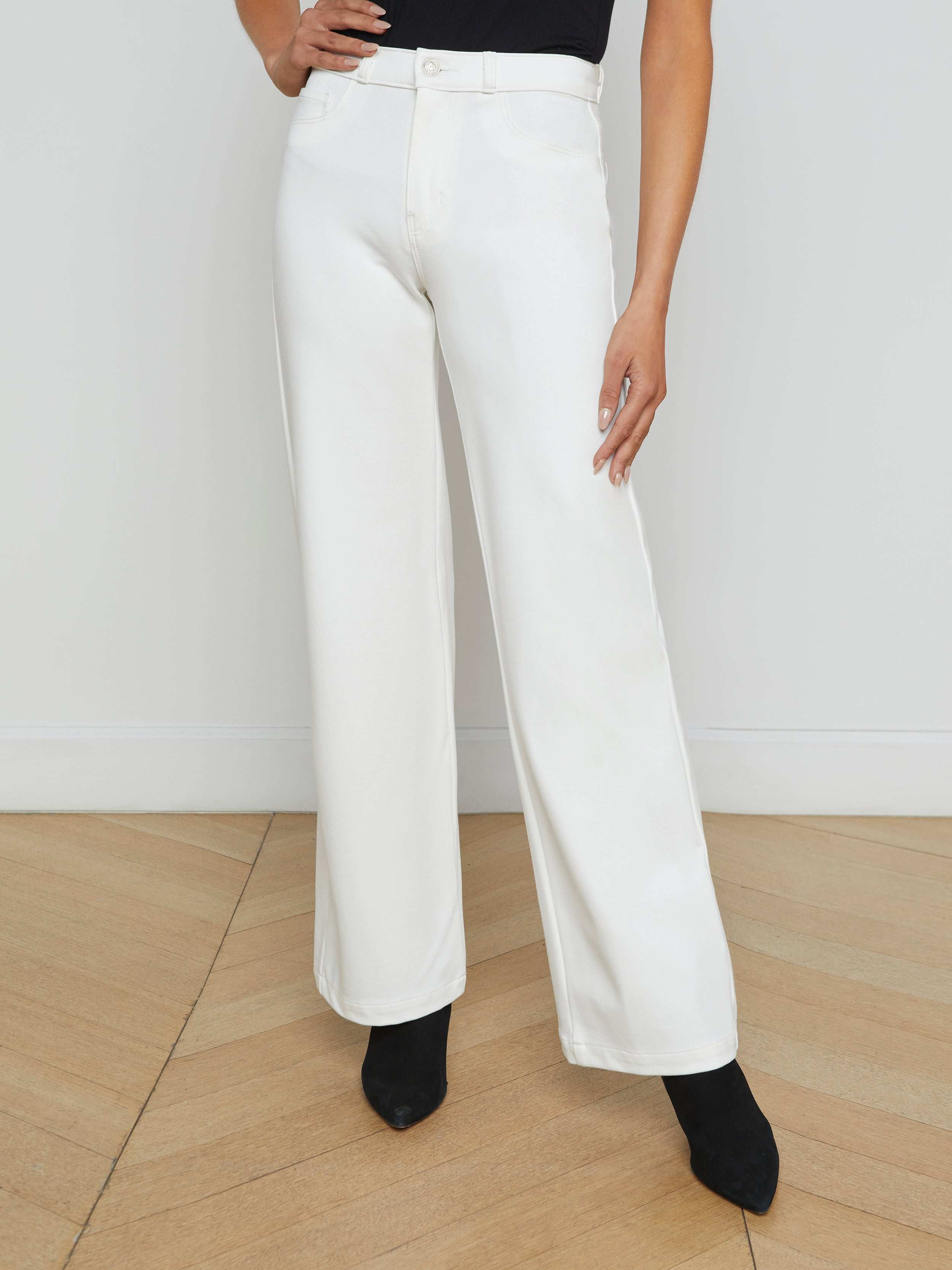 Clayton Wide-Leg Pants In Ivory