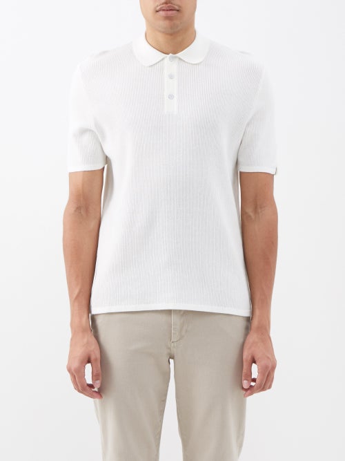 Buy the Harvey Cotton Knit Short Sleeve Polo