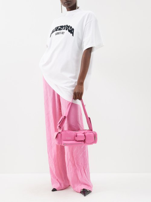 Superbusy XS Leather Shoulder Bag in Pink - Balenciaga