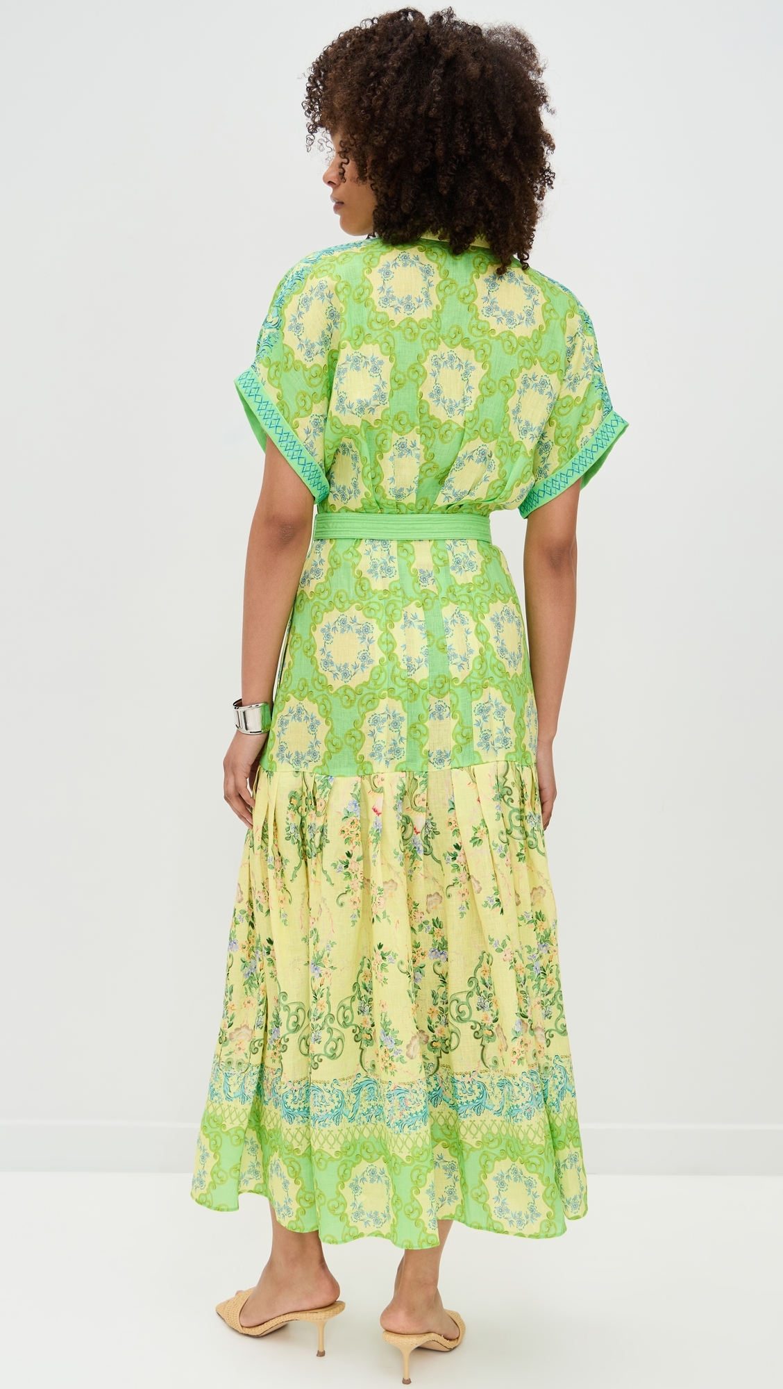 SALONI Riya B Dress Cicchetti Lime